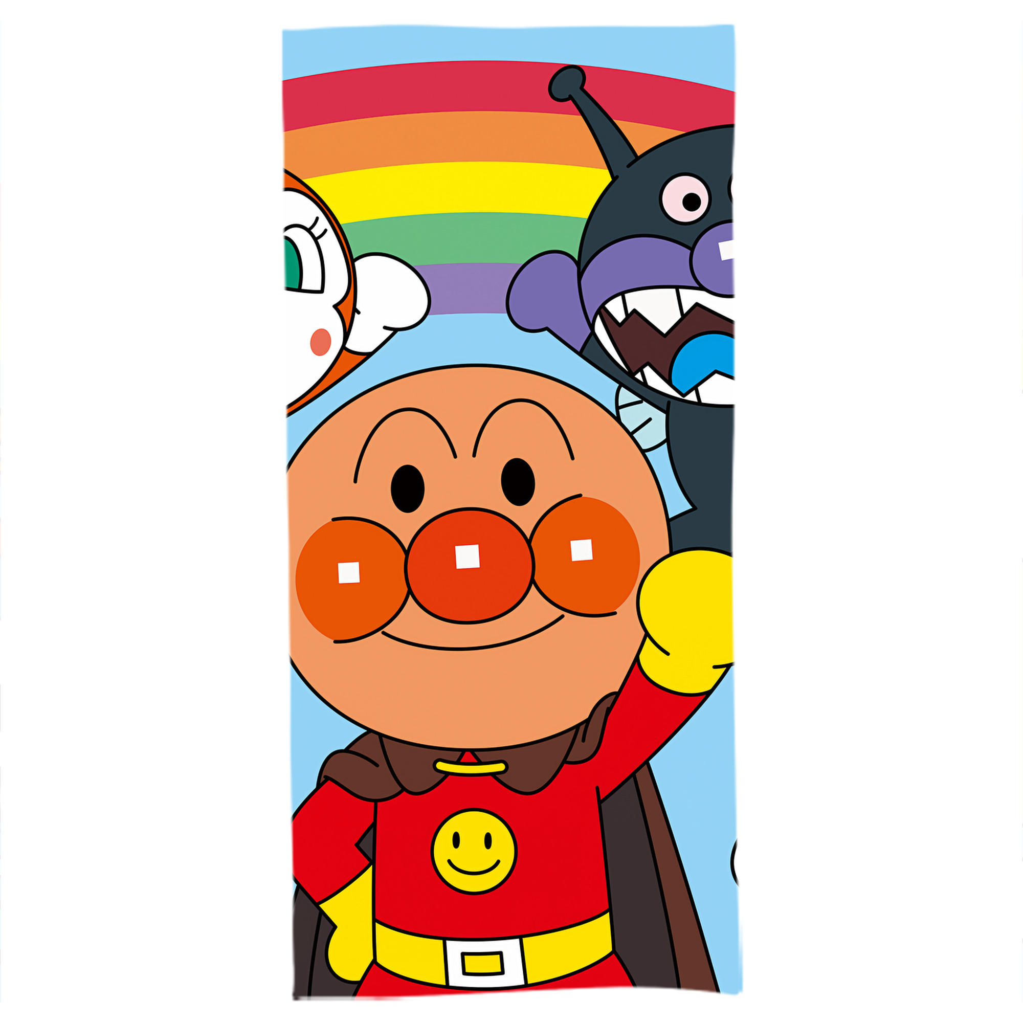 （画像用） アンパンマン Anpanman 大判バスタオル 70×140cm 吸水速乾 柔らかい肌触り