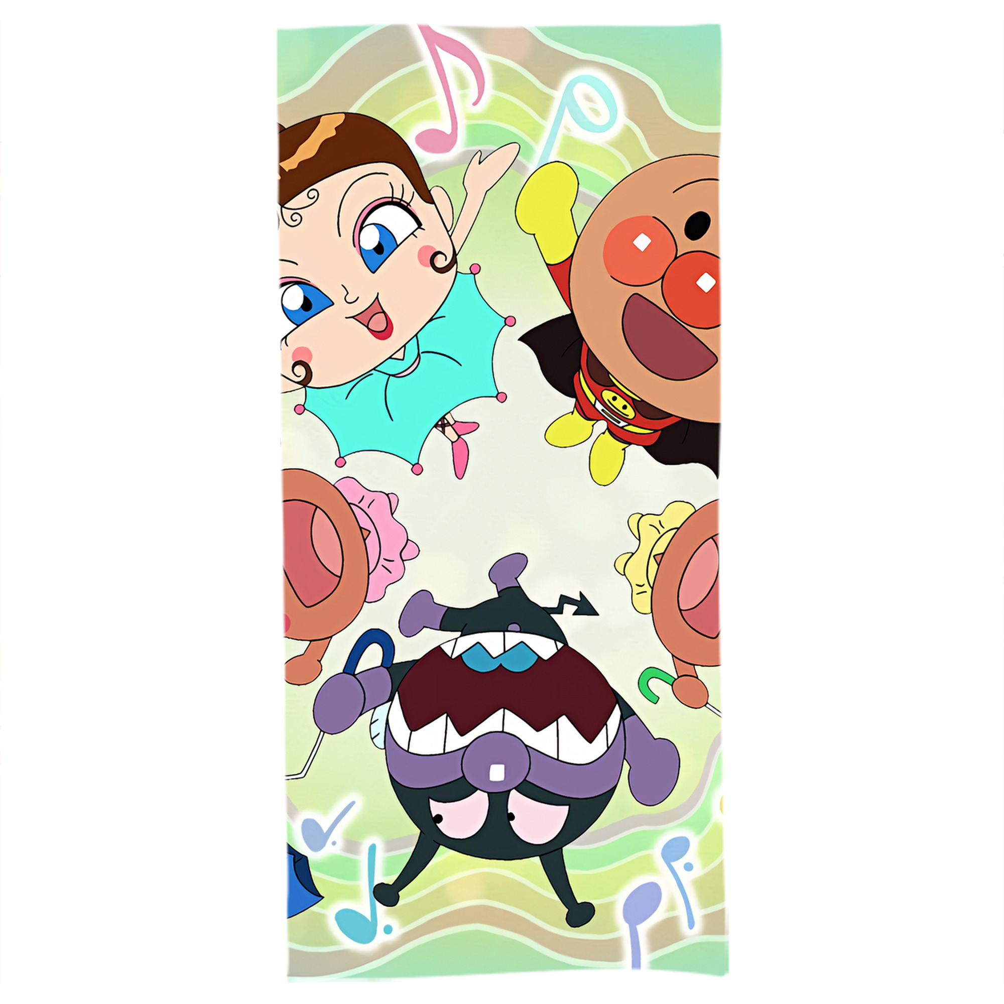 （画像用） アンパンマン Anpanman 大判バスタオル 70×140cm 吸水速乾 柔らかい肌触り