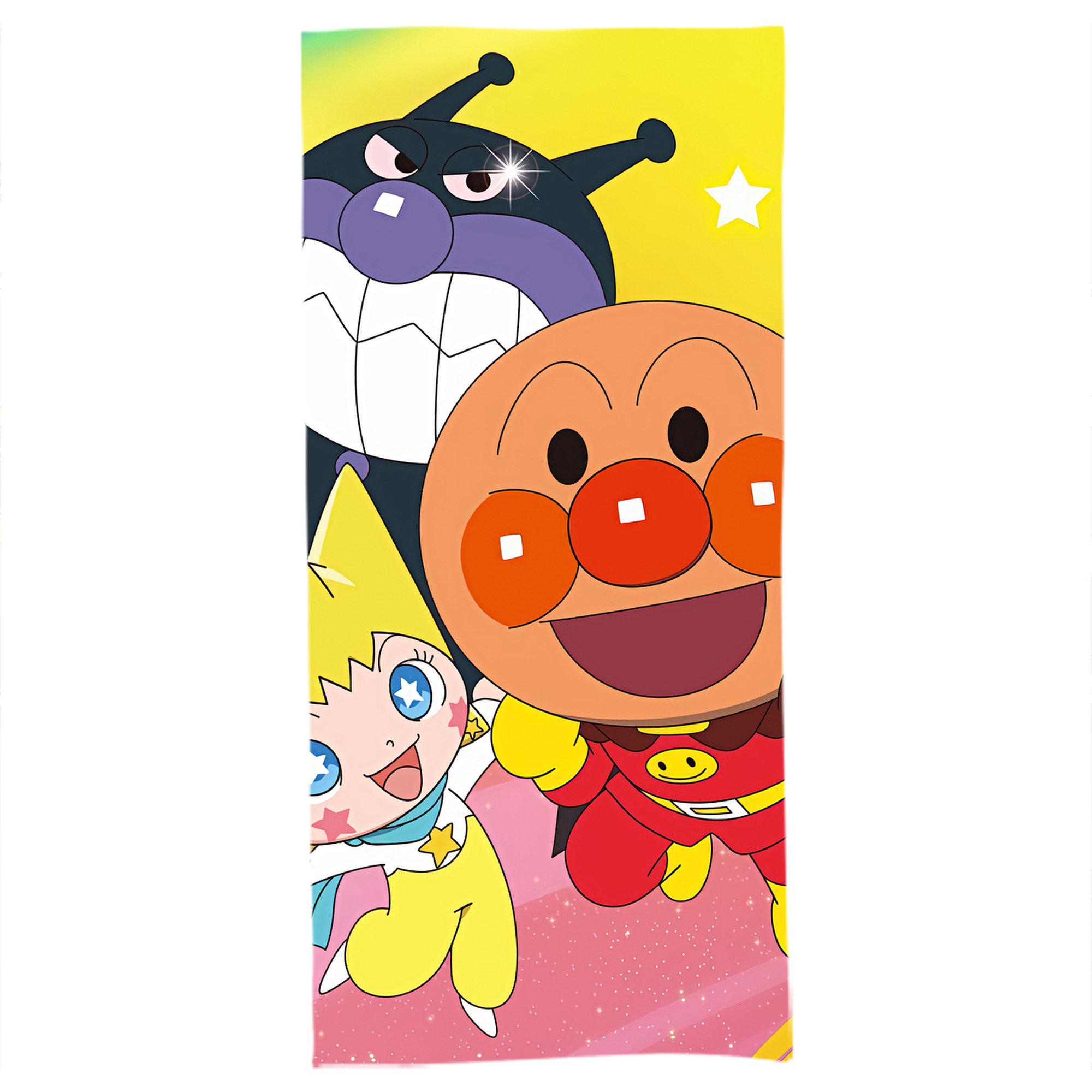 （画像用） アンパンマン Anpanman 大判バスタオル 70×140cm 吸水速乾 柔らかい肌触り