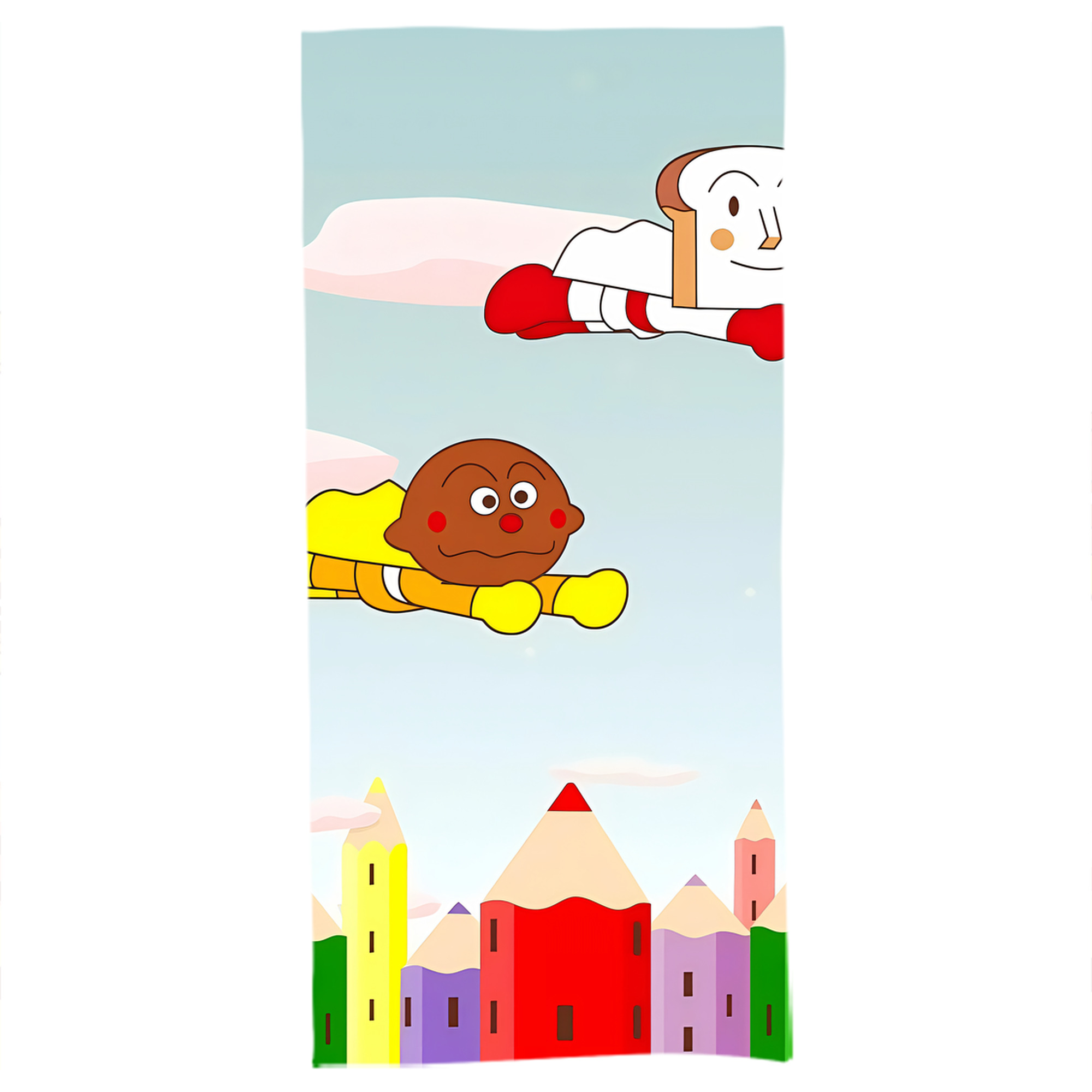 （画像用） アンパンマン Anpanman 大判バスタオル 70×140cm 吸水速乾 柔らかい肌触り