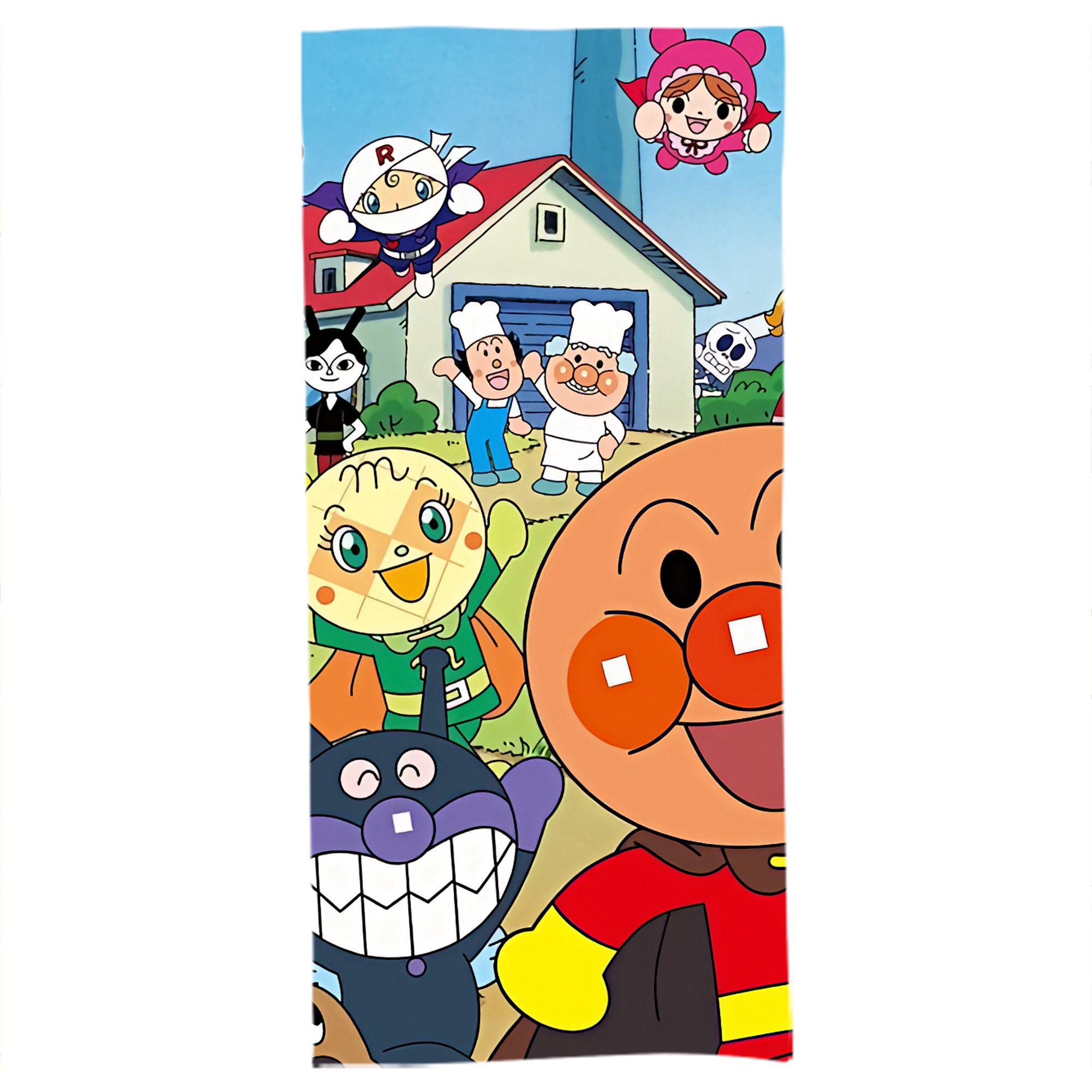 （画像用） アンパンマン Anpanman 大判バスタオル 70×140cm 吸水速乾 柔らかい肌触り
