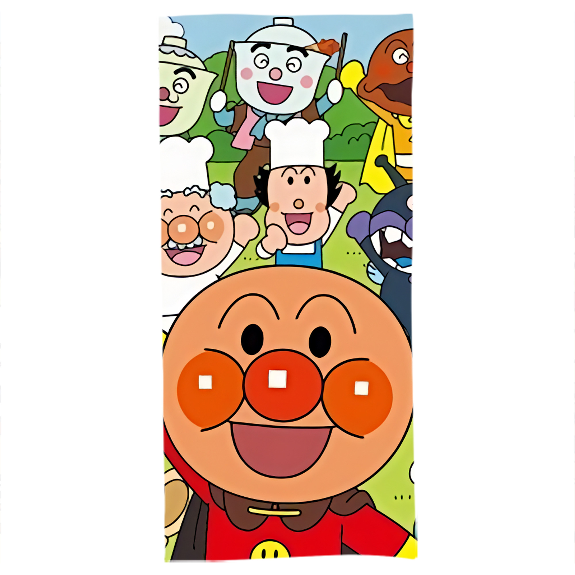 （画像用） アンパンマン Anpanman 大判バスタオル 70×140cm 吸水速乾 柔らかい肌触り