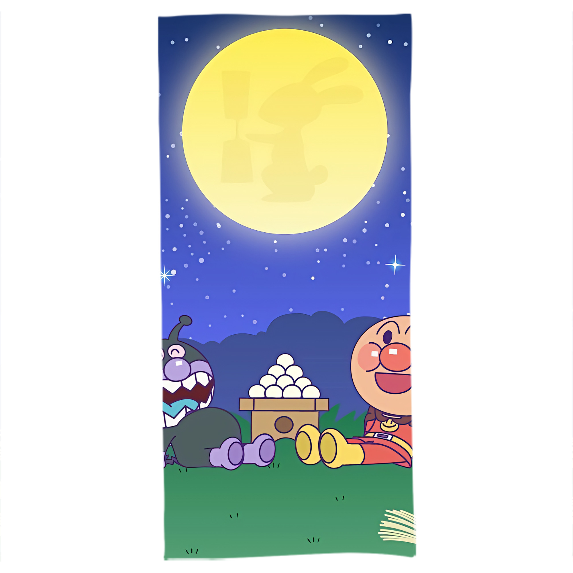 （画像用） アンパンマン Anpanman 大判バスタオル 70×140cm 吸水速乾 柔らかい肌触り