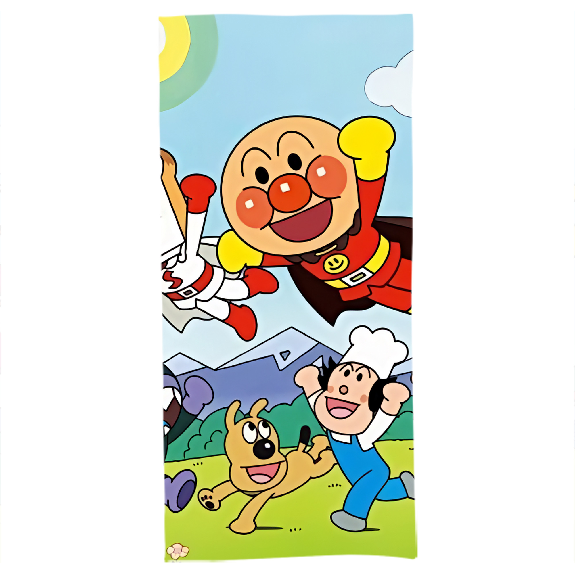 （画像用） アンパンマン Anpanman 大判バスタオル 70×140cm 吸水速乾 柔らかい肌触り