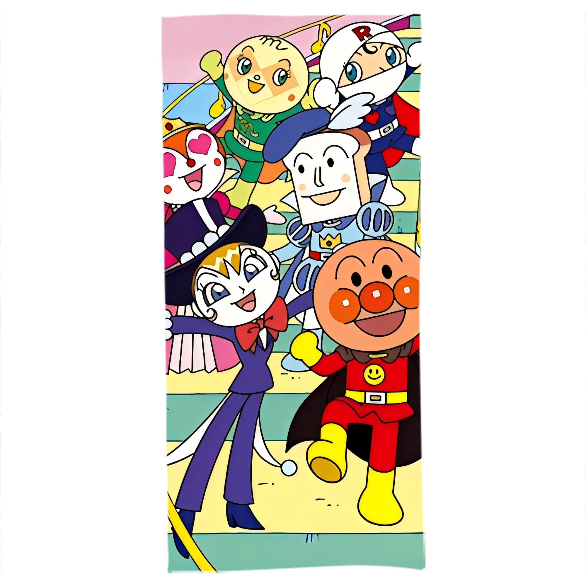 （画像用） アンパンマン Anpanman 大判バスタオル 70×140cm 吸水速乾 柔らかい肌触り