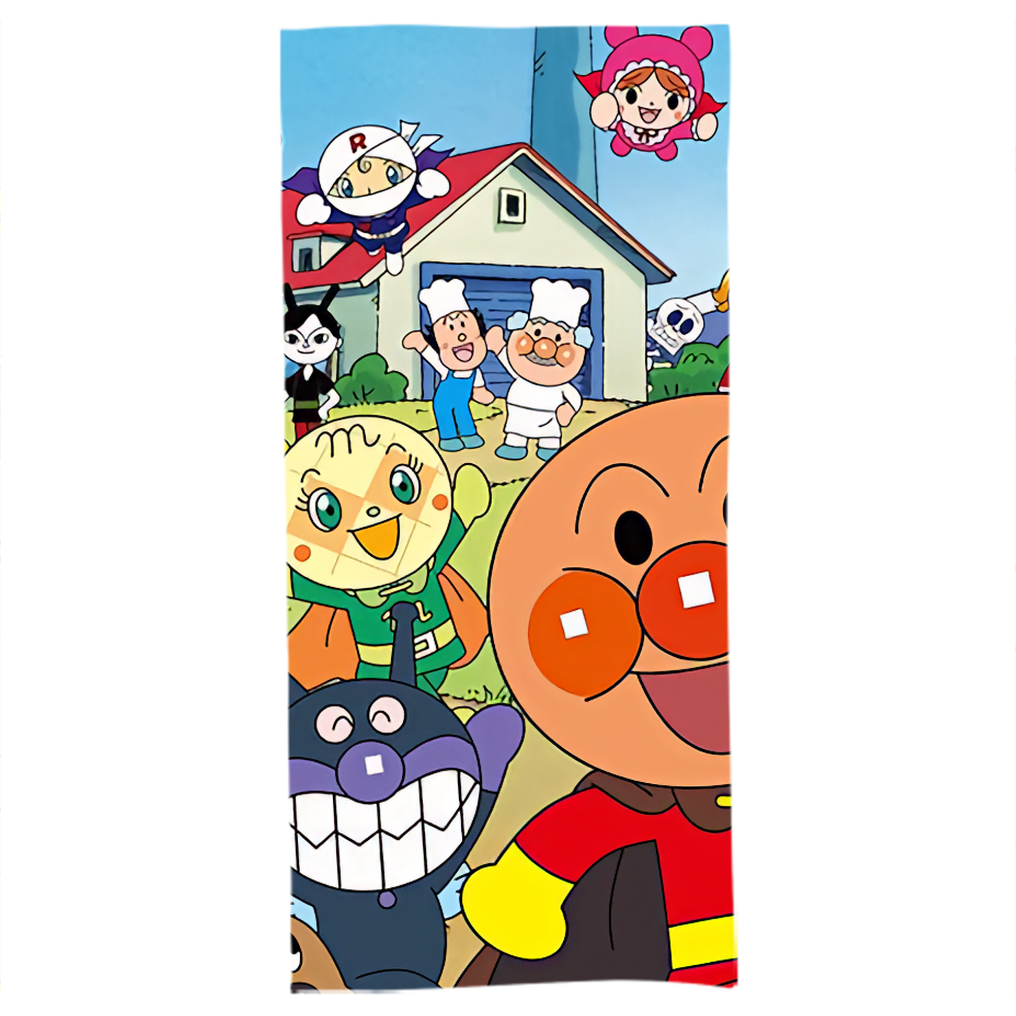 （画像用） アンパンマン Anpanman 大判バスタオル 70×140cm 吸水速乾 柔らかい肌触り