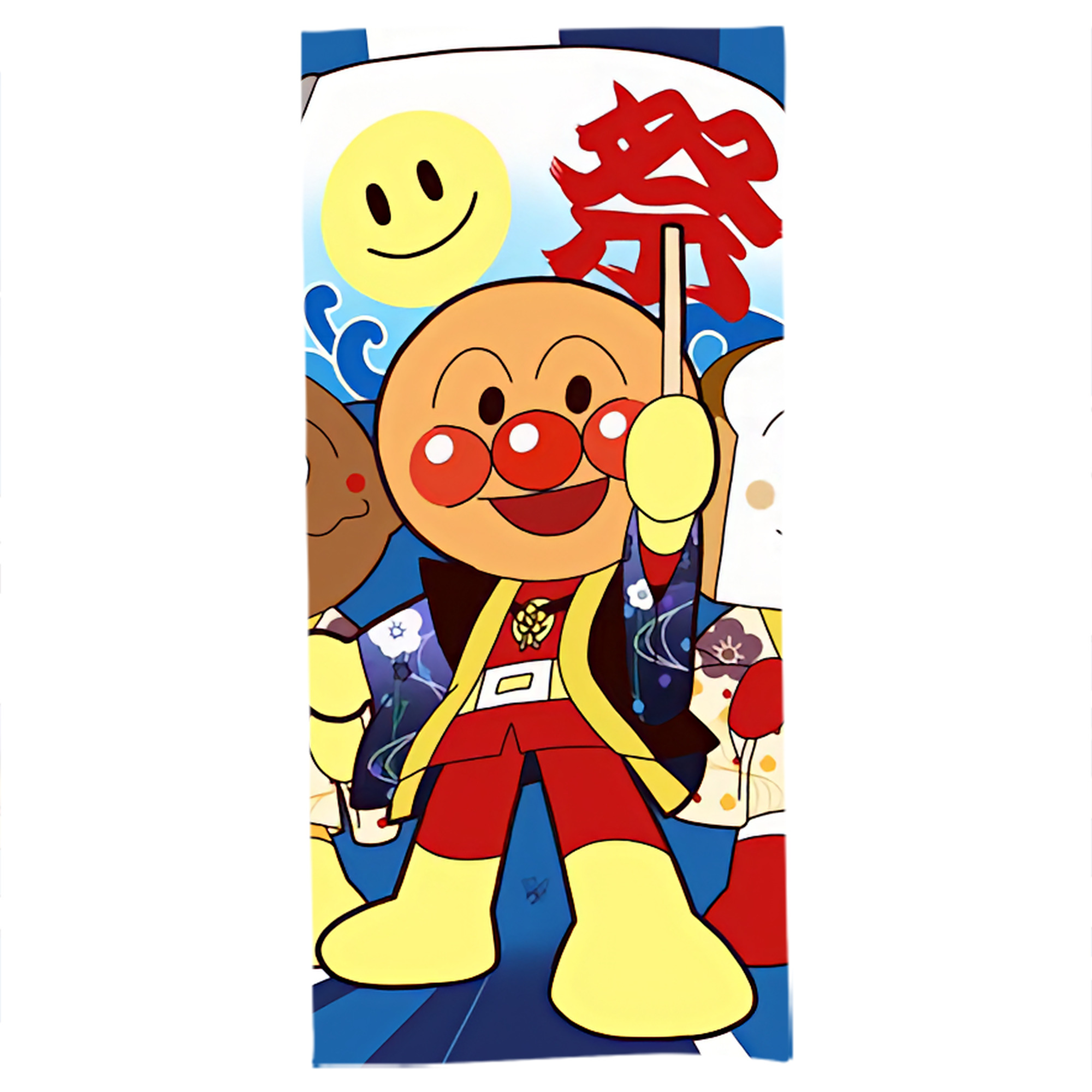 （画像用） アンパンマン Anpanman 大判バスタオル 70×140cm 吸水速乾 柔らかい肌触り
