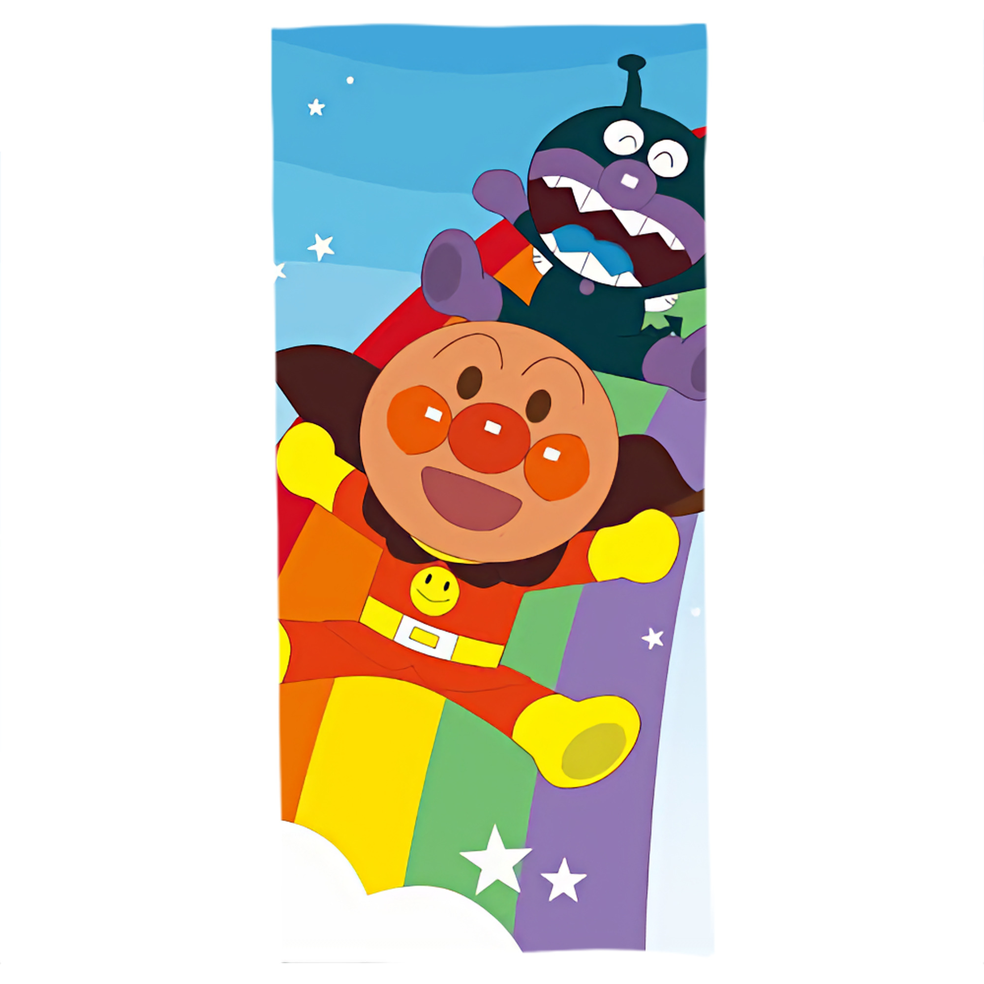 （画像用） アンパンマン Anpanman 大判バスタオル 70×140cm 吸水速乾 柔らかい肌触り