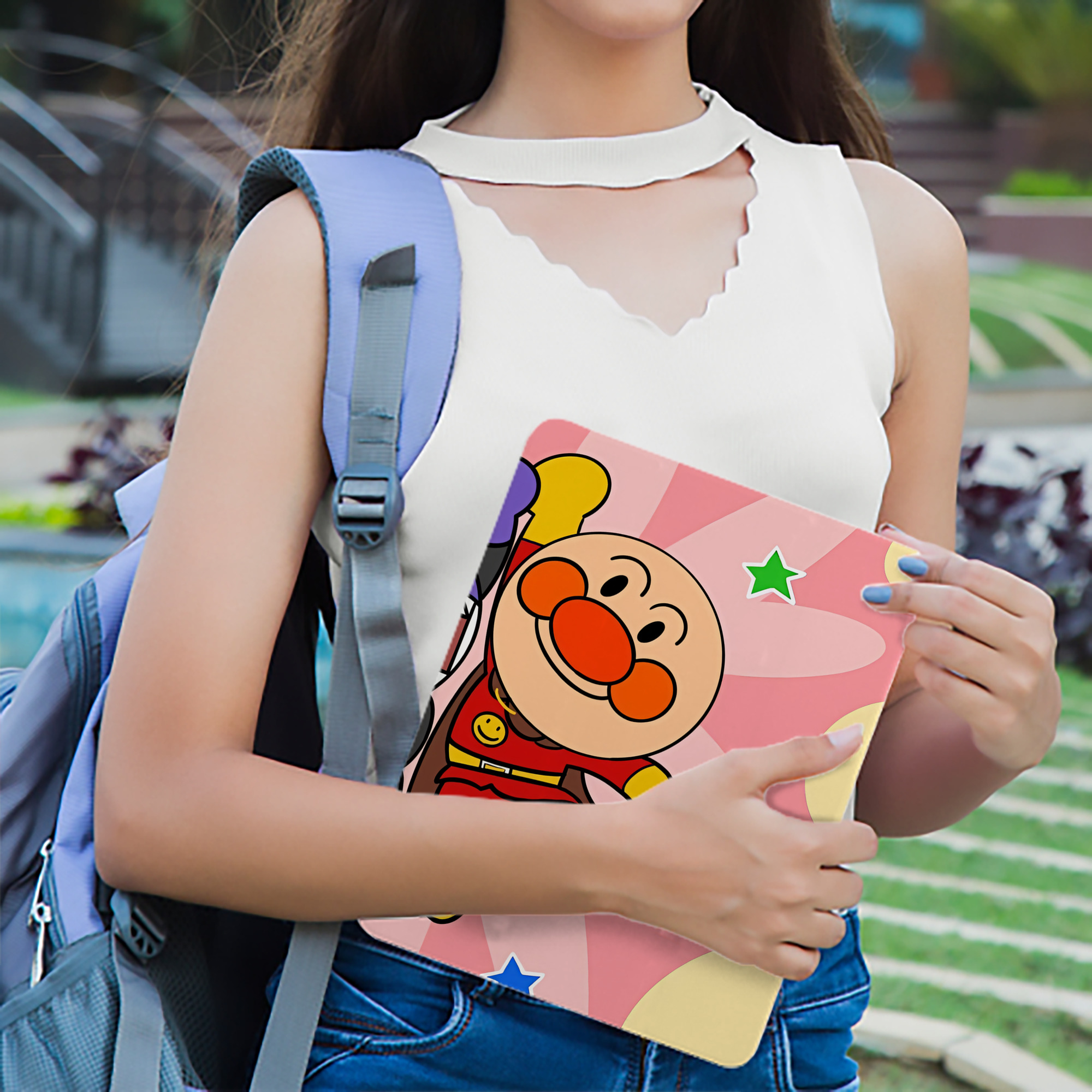 アンパンマン Anpanman IPad ケース ブック型 PUレザー TPU 耐衝撃 軽量 薄型 ペン収納なし 全面保護 IPad 各モデル対応