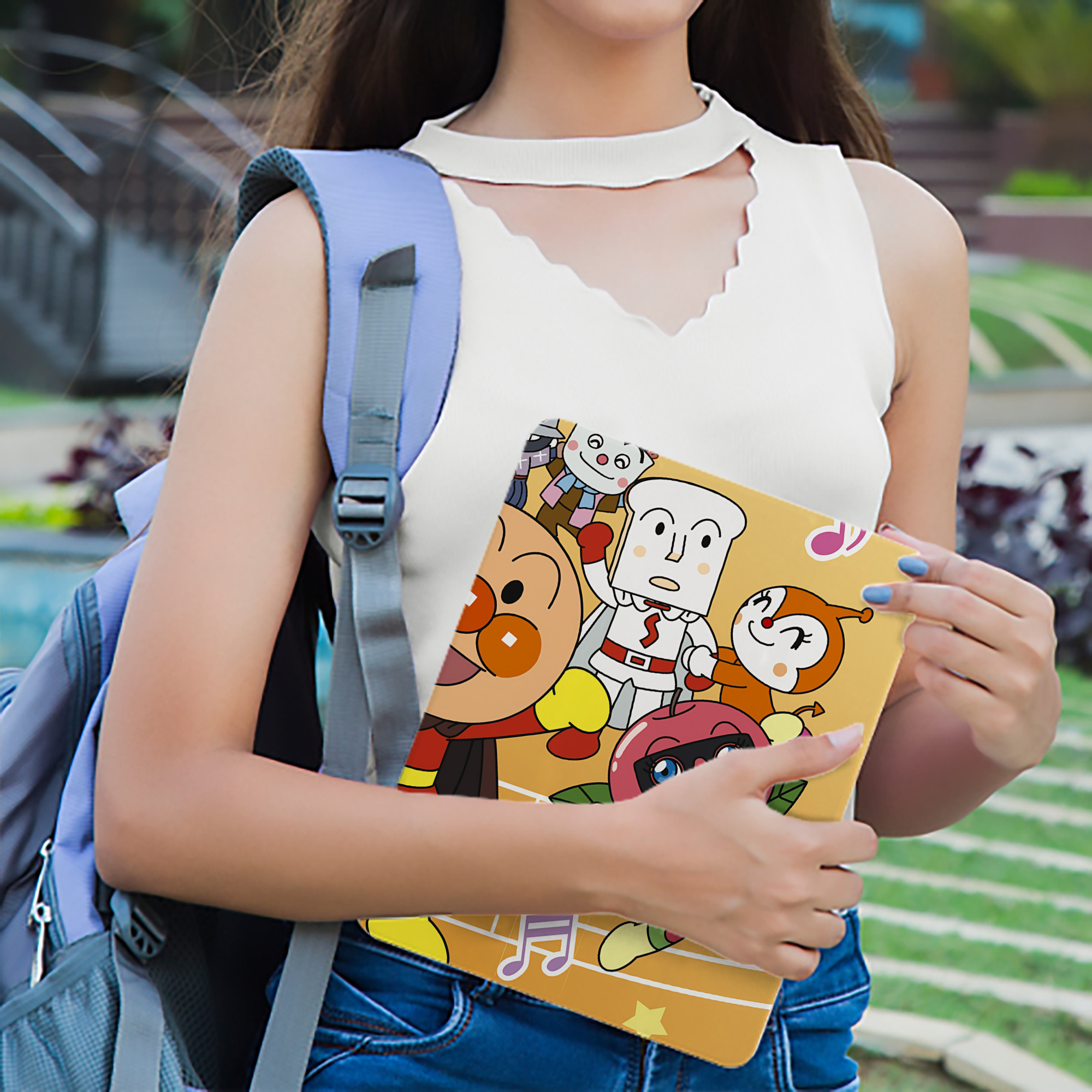 アンパンマン Anpanman IPad ケース ブック型 PUレザー TPU 耐衝撃 軽量 薄型 ペン収納なし 全面保護 IPad 各モデル対応