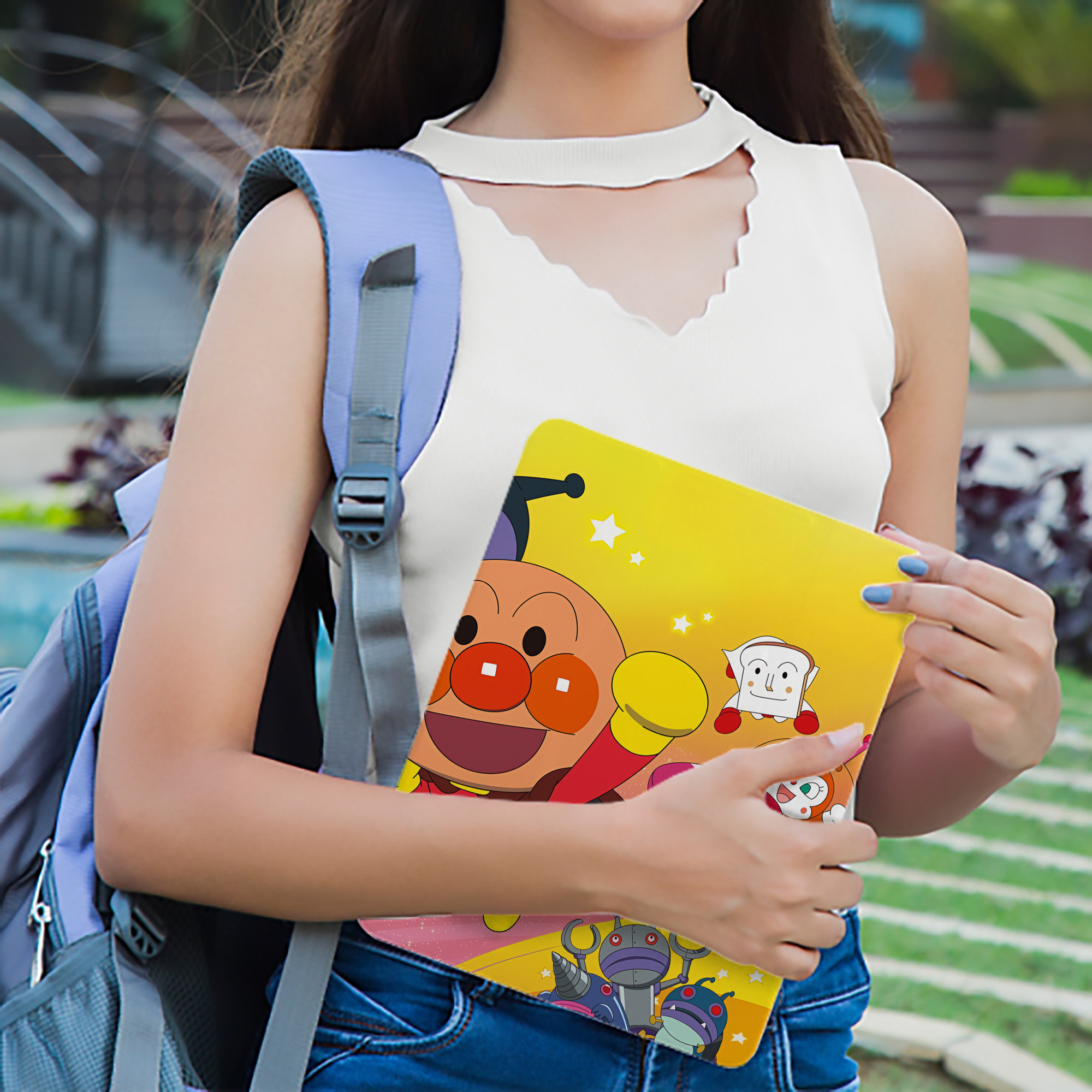 アンパンマン Anpanman IPad ケース ブック型 PUレザー TPU 耐衝撃 軽量 薄型 ペン収納なし 全面保護 IPad 各モデル対応