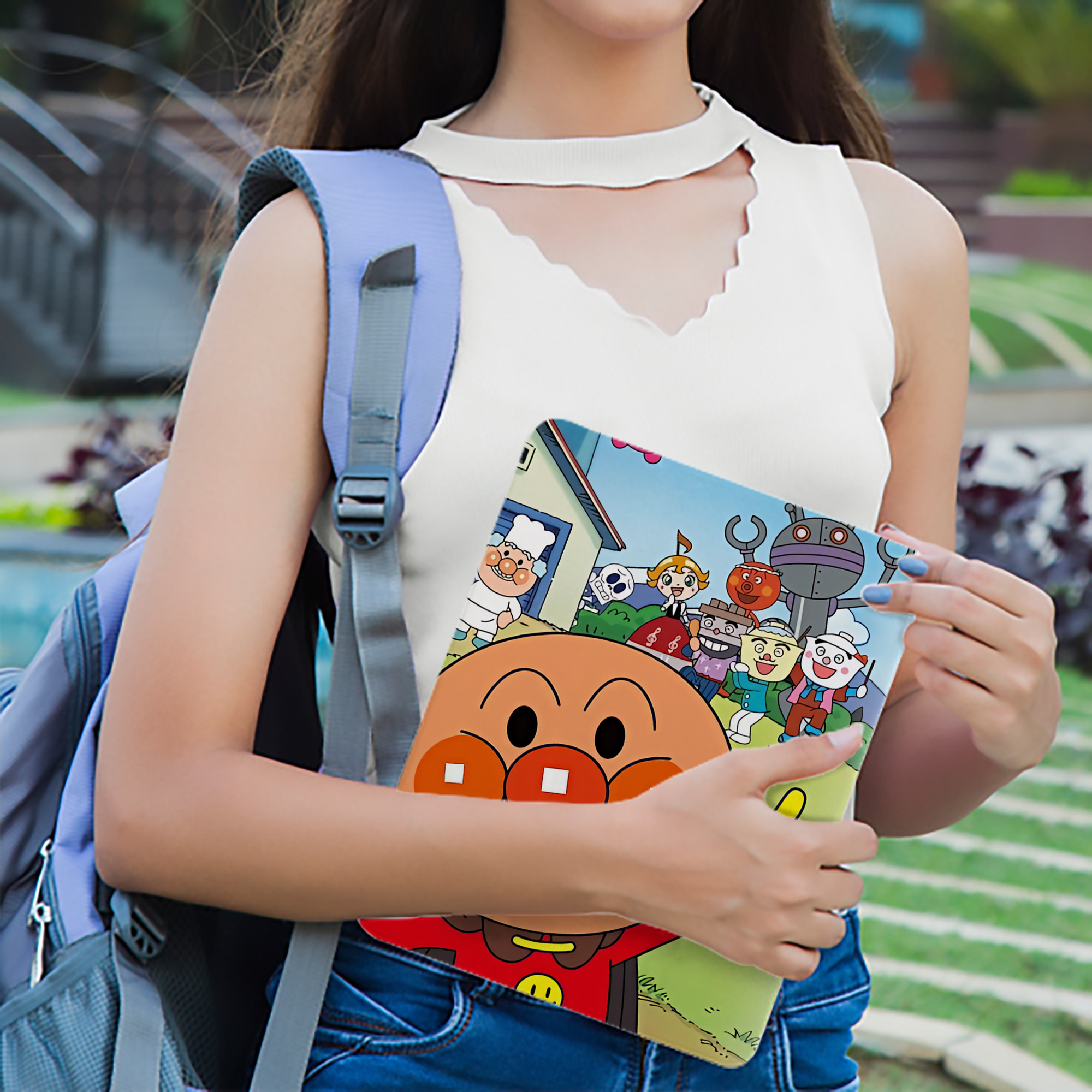 アンパンマン Anpanman IPad ケース ブック型 PUレザー TPU 耐衝撃 軽量 薄型 ペン収納なし 全面保護 IPad 各モデル対応