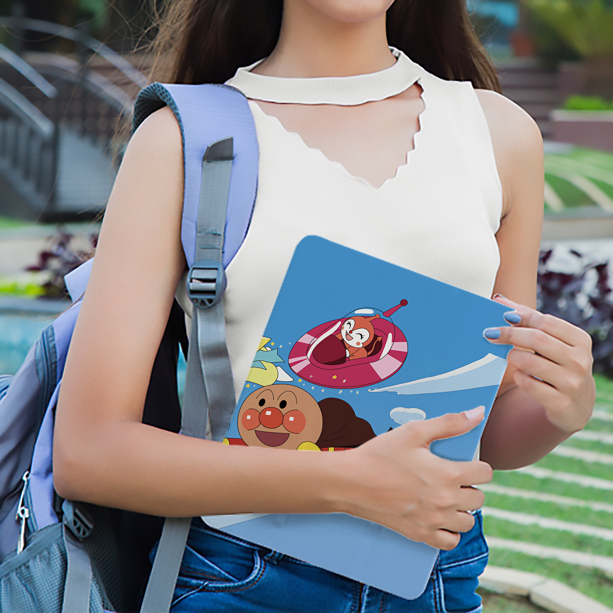 アンパンマン Anpanman IPad ケース ブック型 PUレザー TPU 耐衝撃 軽量 薄型 ペン収納なし 全面保護 IPad 各モデル対応