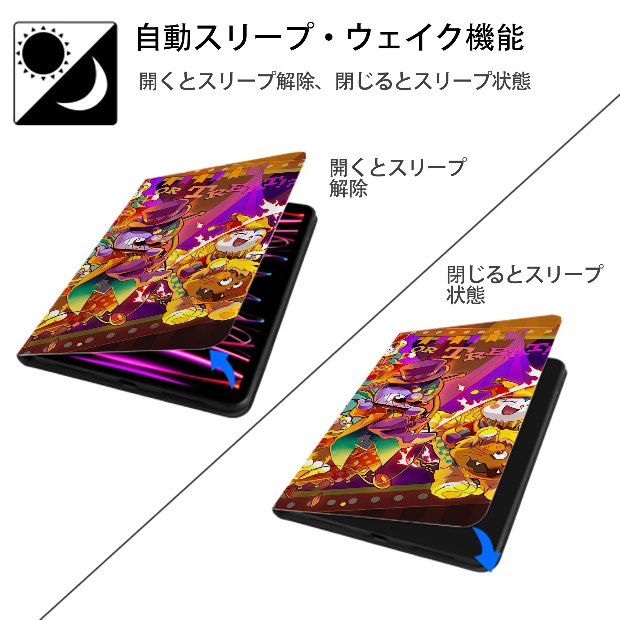 アンパンマン Anpanman IPad ケース ブック型 PUレザー TPU 耐衝撃 軽量 薄型 ペン収納なし 全面保護 IPad 各モデル対応