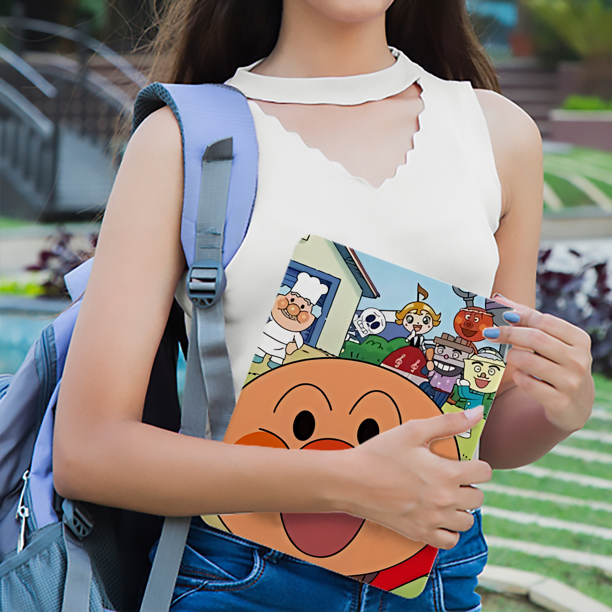 アンパンマン Anpanman IPad ケース ブック型 PUレザー TPU 耐衝撃 軽量 薄型 ペン収納なし 全面保護 IPad 各モデル対応
