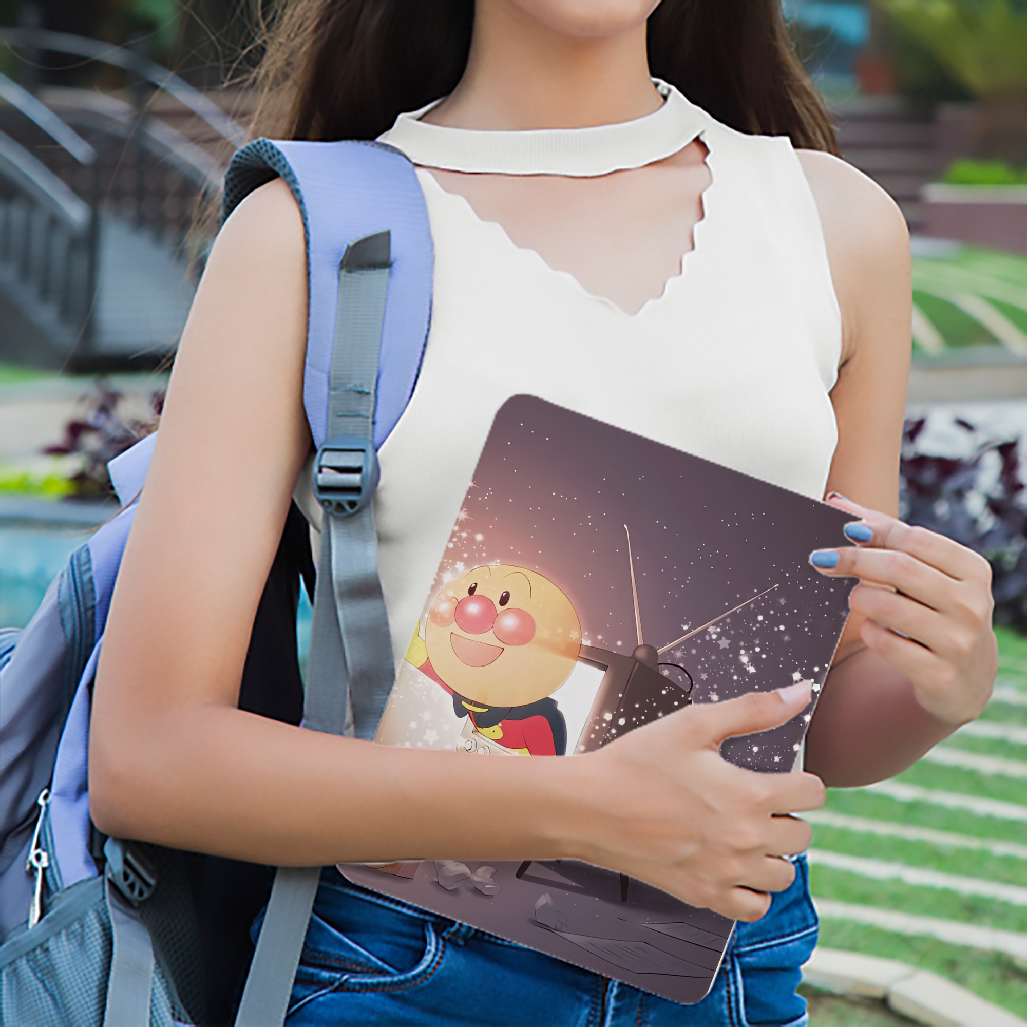 アンパンマン Anpanman IPad ケース ブック型 PUレザー TPU 耐衝撃 軽量 薄型 ペン収納なし 全面保護 IPad 各モデル対応