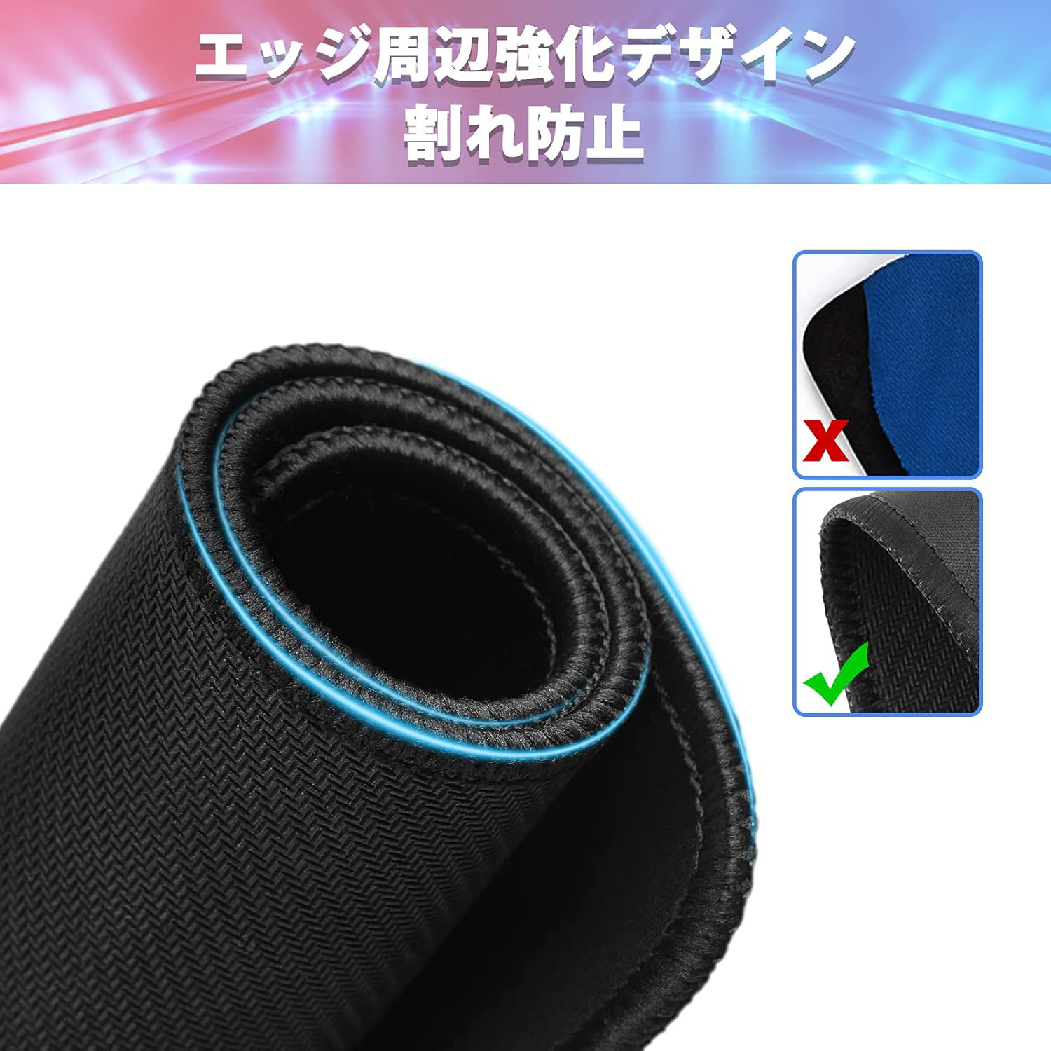 アンパンマン Anpanman マウスパッド ステッチ加工 ラバー素材 防水 滑り止め 超薄型 ゲーミング/オフィス対応