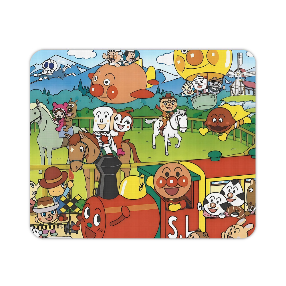 （画像用） アンパンマン Anpanman マウスパッド ステッチ加工 ラバー素材 防水 滑り止め 超薄型 ゲーミング/オフィス対応