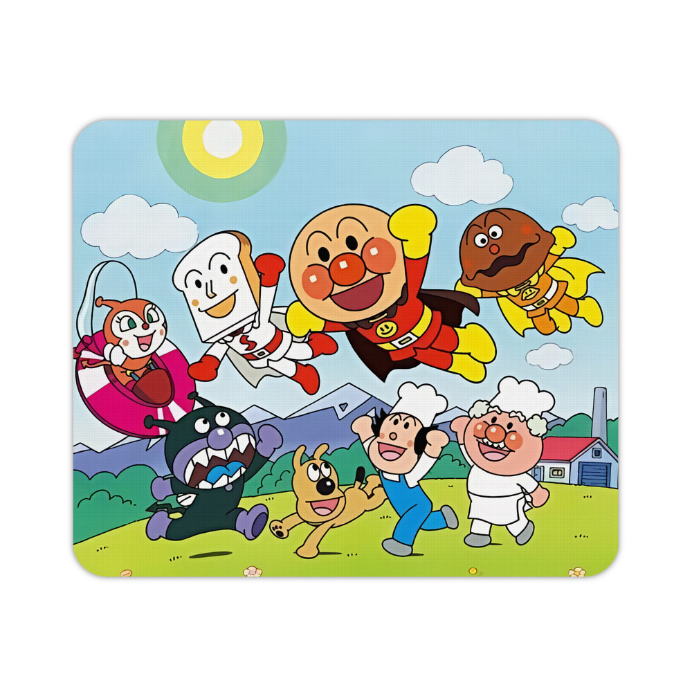（画像用） アンパンマン Anpanman マウスパッド ステッチ加工 ラバー素材 防水 滑り止め 超薄型 ゲーミング/オフィス対応