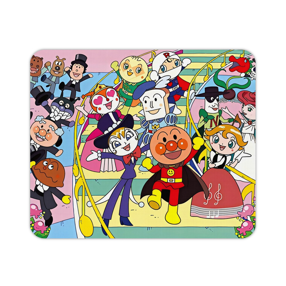 （画像用） アンパンマン Anpanman マウスパッド ステッチ加工 ラバー素材 防水 滑り止め 超薄型 ゲーミング/オフィス対応