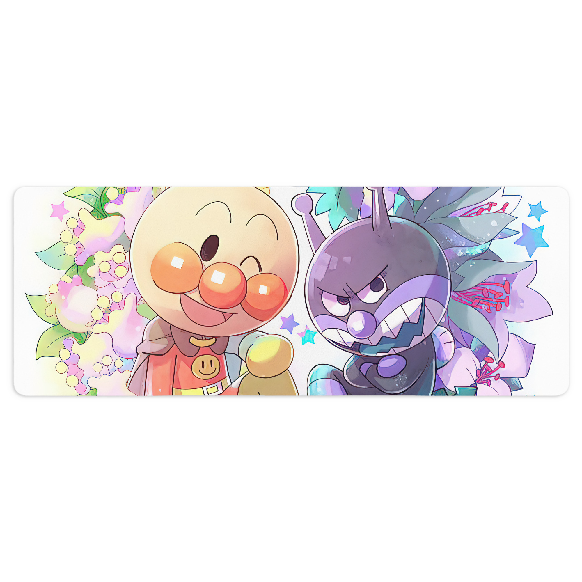 （画像用） アンパンマン Anpanman ステッチ加工 大判デスクマット／滑り止めマウスパッド