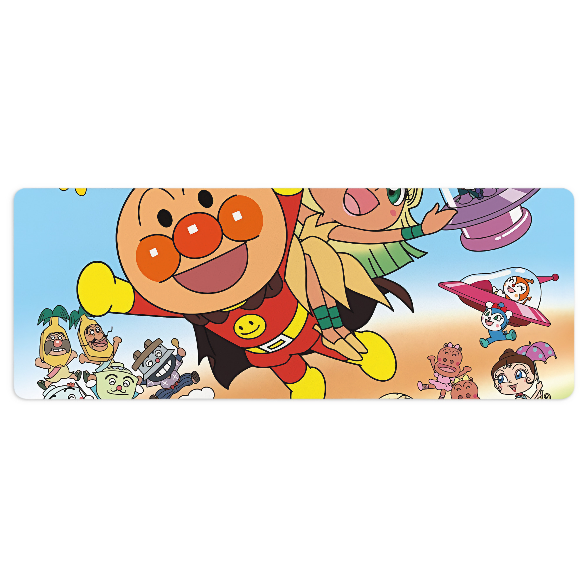 （画像用） アンパンマン Anpanman ステッチ加工 大判デスクマット／滑り止めマウスパッド
