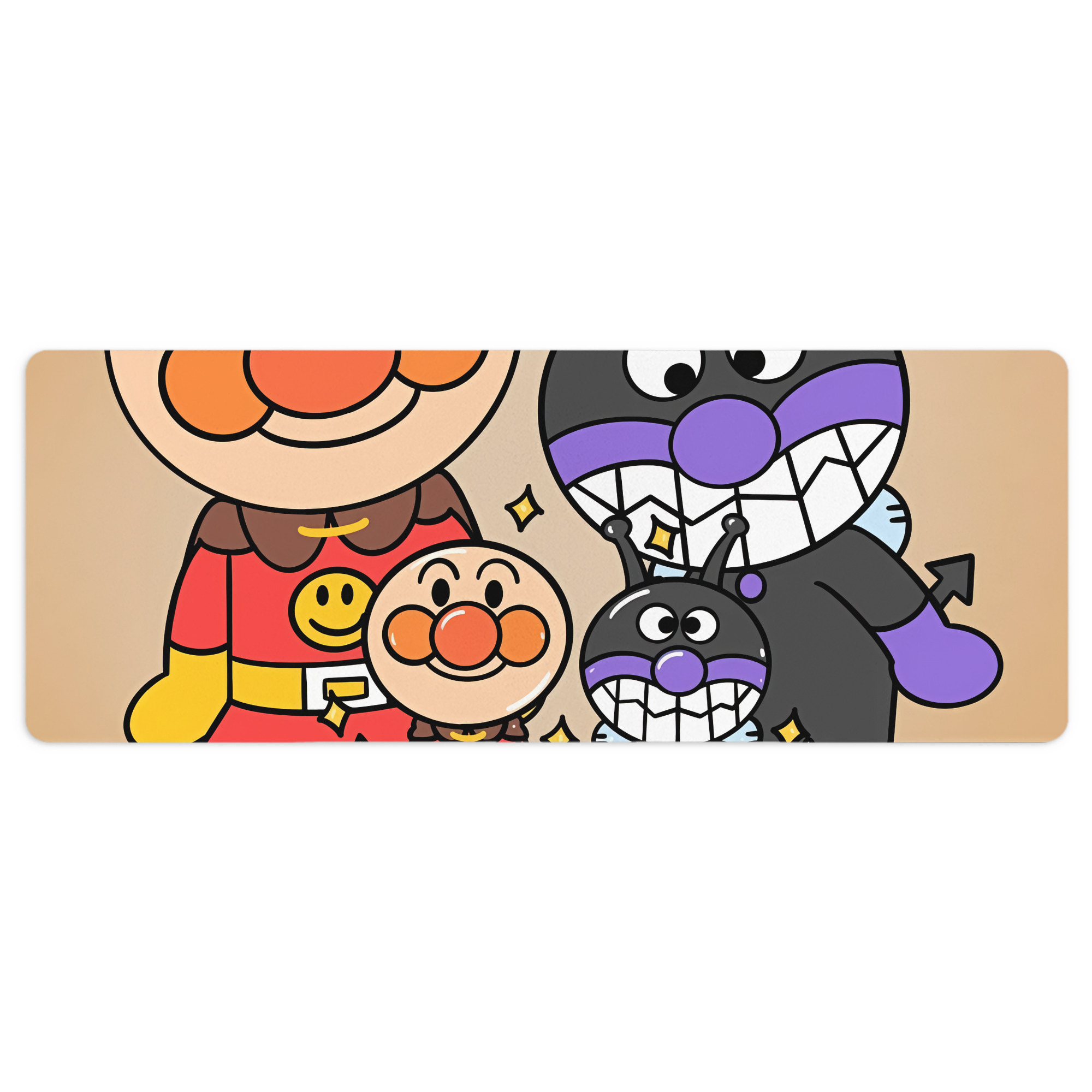 （画像用） アンパンマン Anpanman ステッチ加工 大判デスクマット／滑り止めマウスパッド