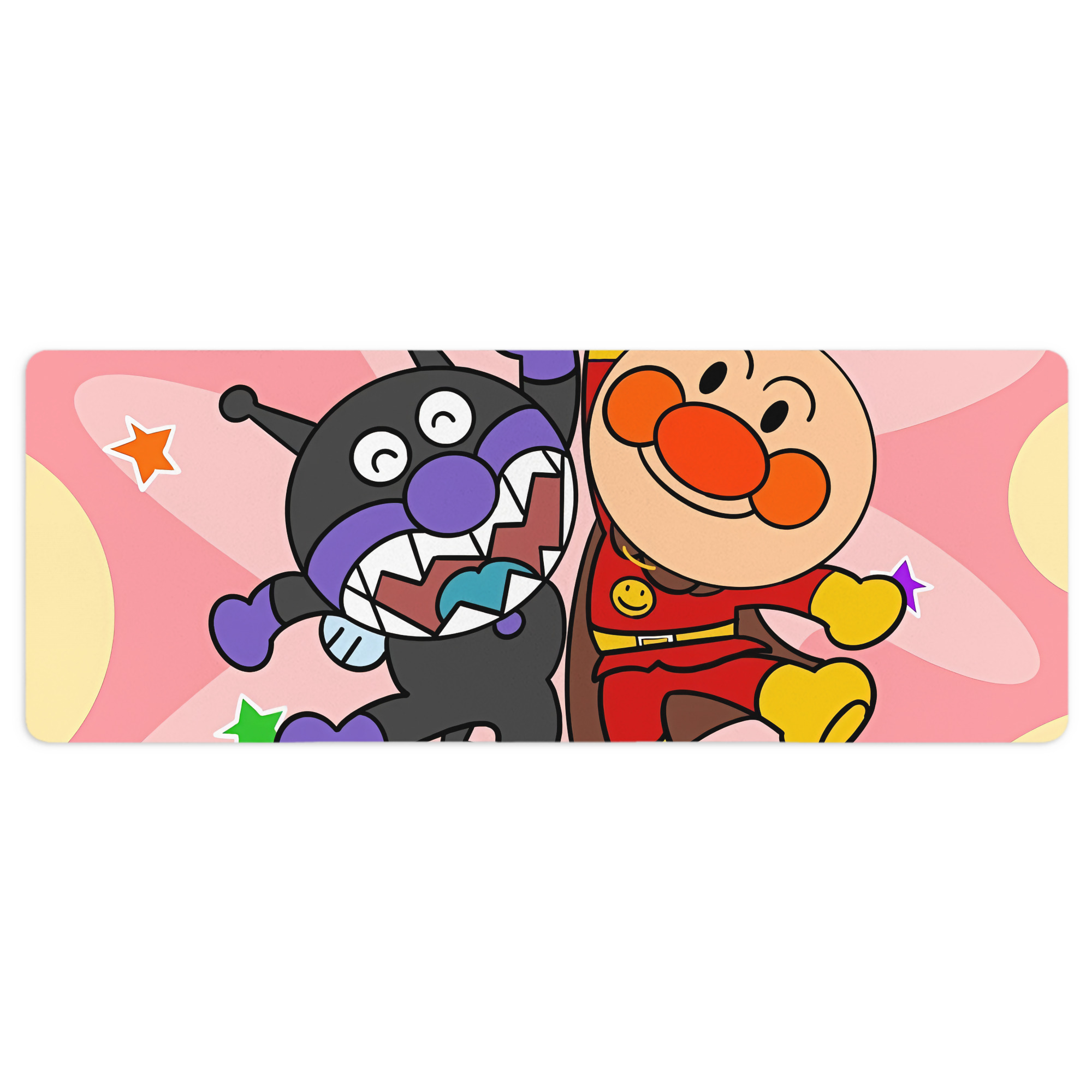 （画像用） アンパンマン Anpanman ステッチ加工 大判デスクマット／滑り止めマウスパッド