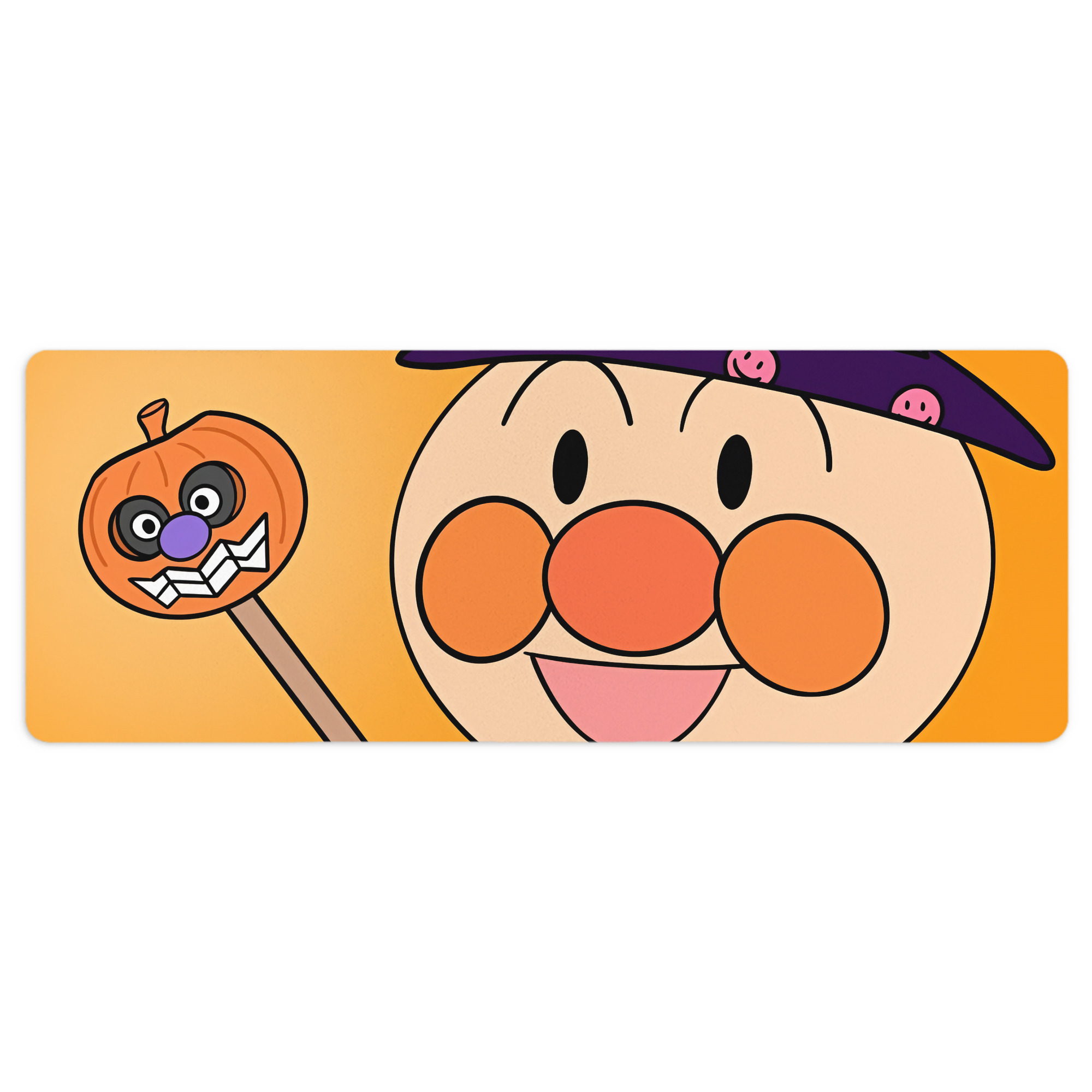 （画像用） アンパンマン Anpanman ステッチ加工 大判デスクマット／滑り止めマウスパッド