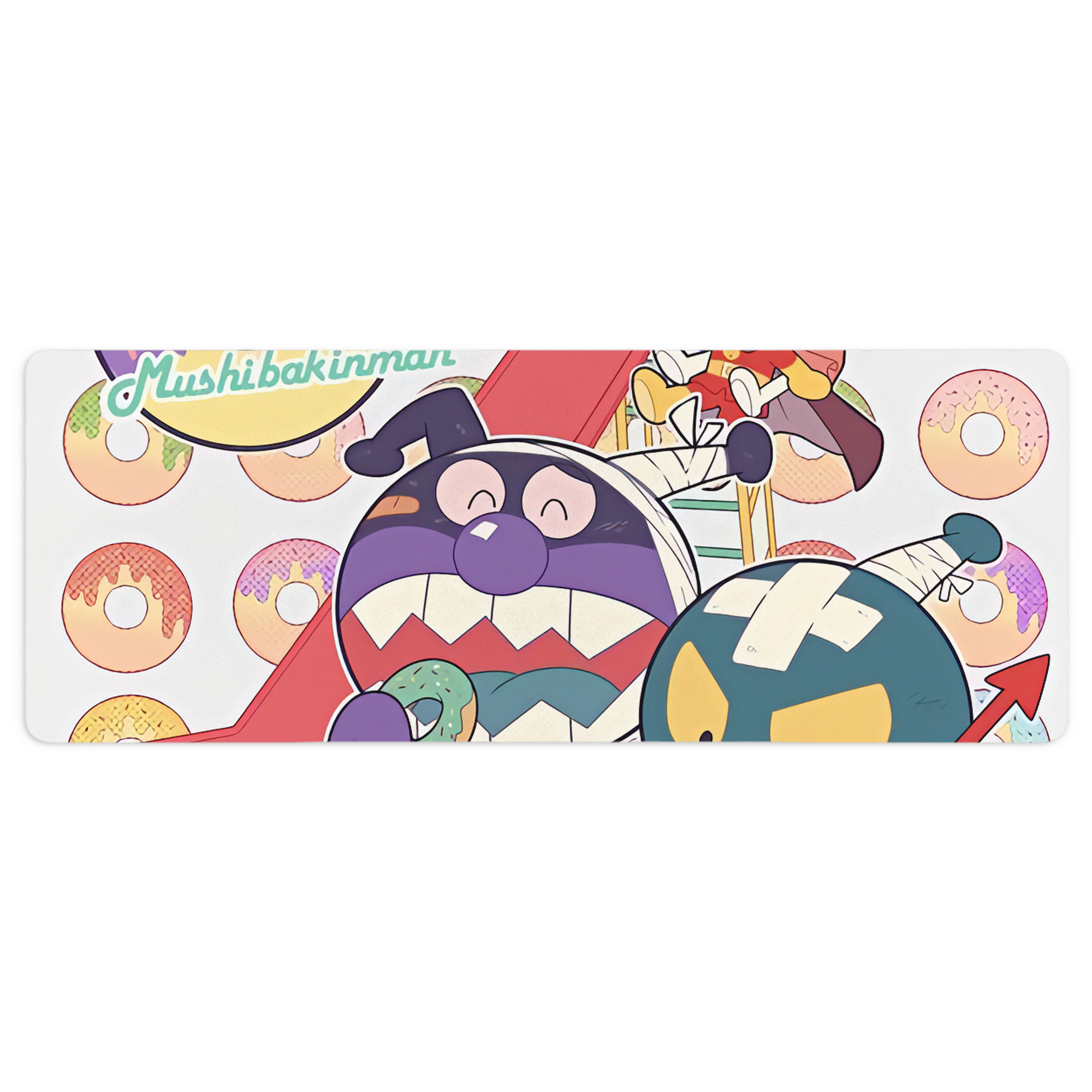 （画像用） アンパンマン Anpanman ステッチ加工 大判デスクマット／滑り止めマウスパッド