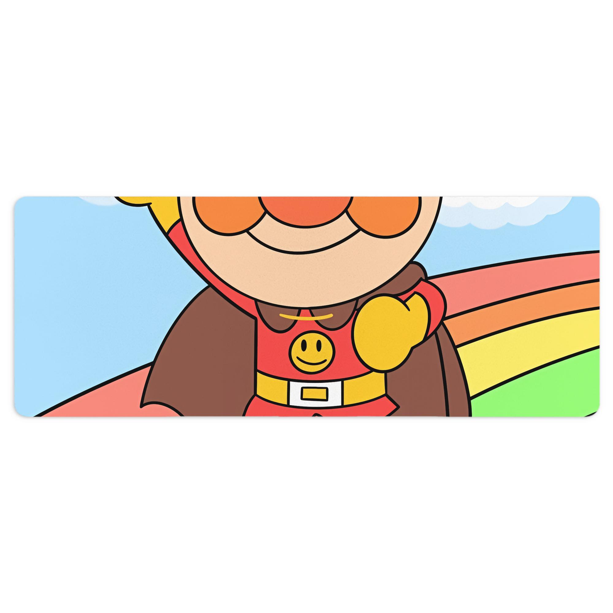（画像用） アンパンマン Anpanman ステッチ加工 大判デスクマット／滑り止めマウスパッド