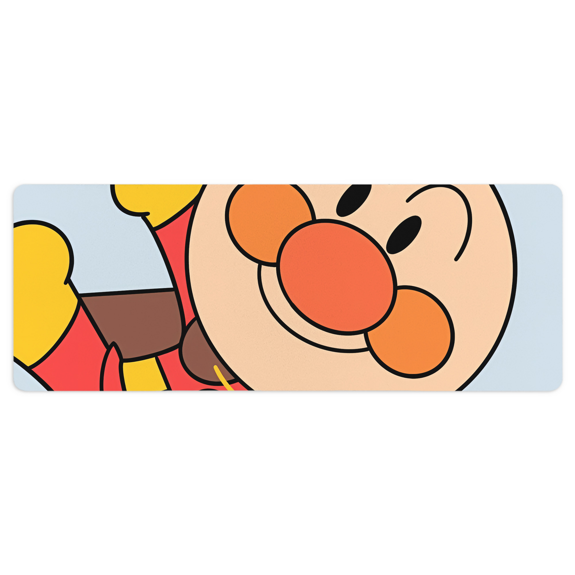 （画像用） アンパンマン Anpanman ステッチ加工 大判デスクマット／滑り止めマウスパッド