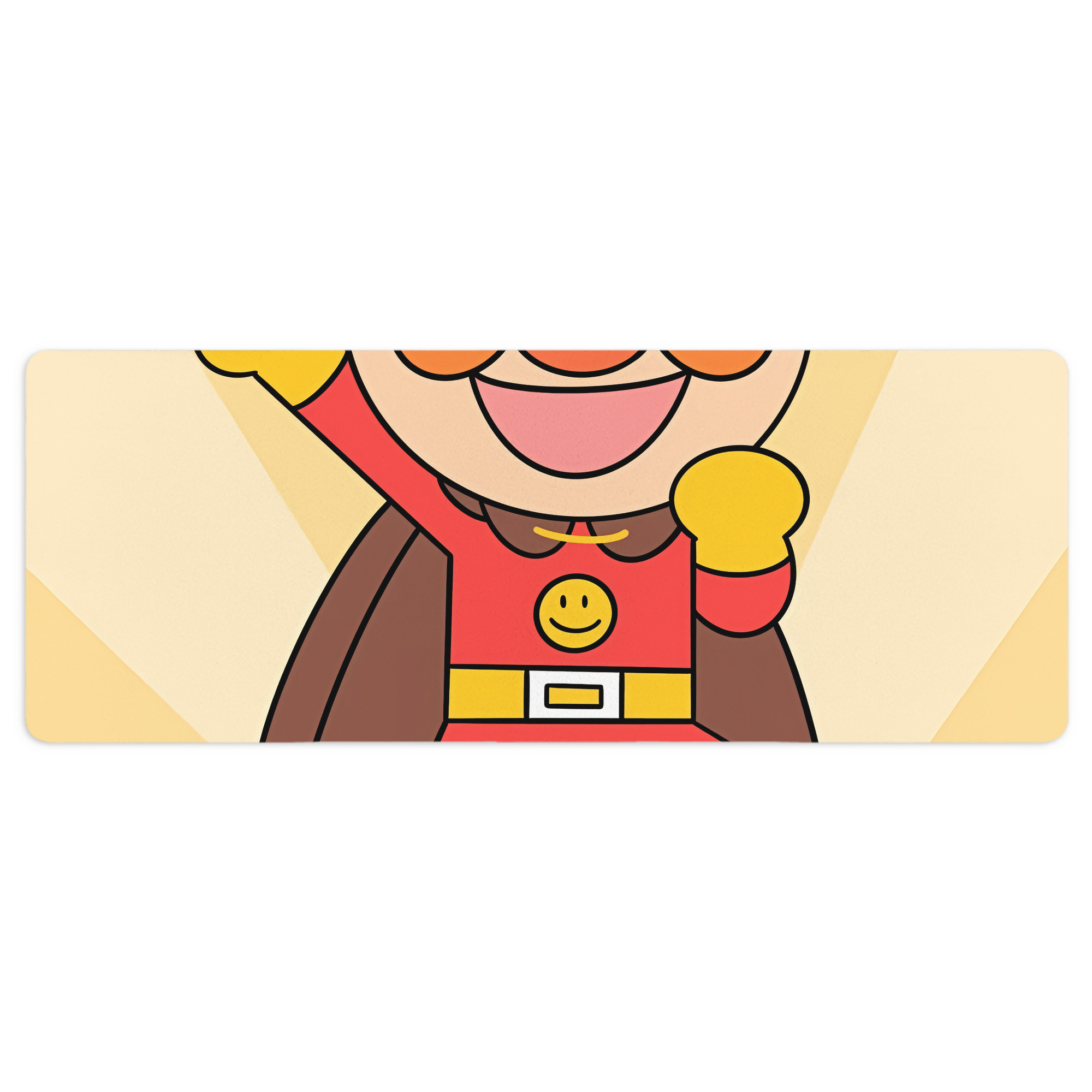 （画像用） アンパンマン Anpanman ステッチ加工 大判デスクマット／滑り止めマウスパッド