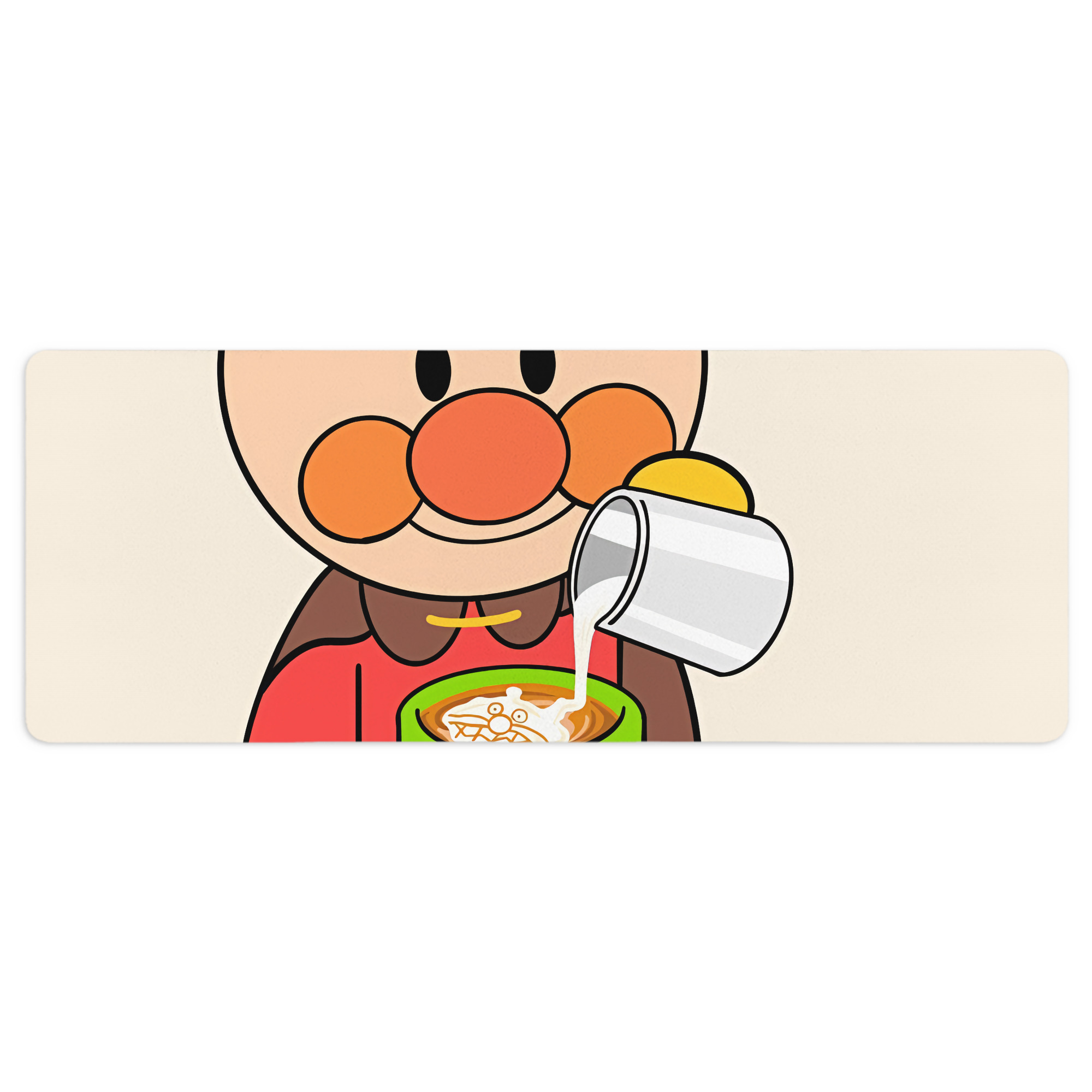 （画像用） アンパンマン Anpanman ステッチ加工 大判デスクマット／滑り止めマウスパッド