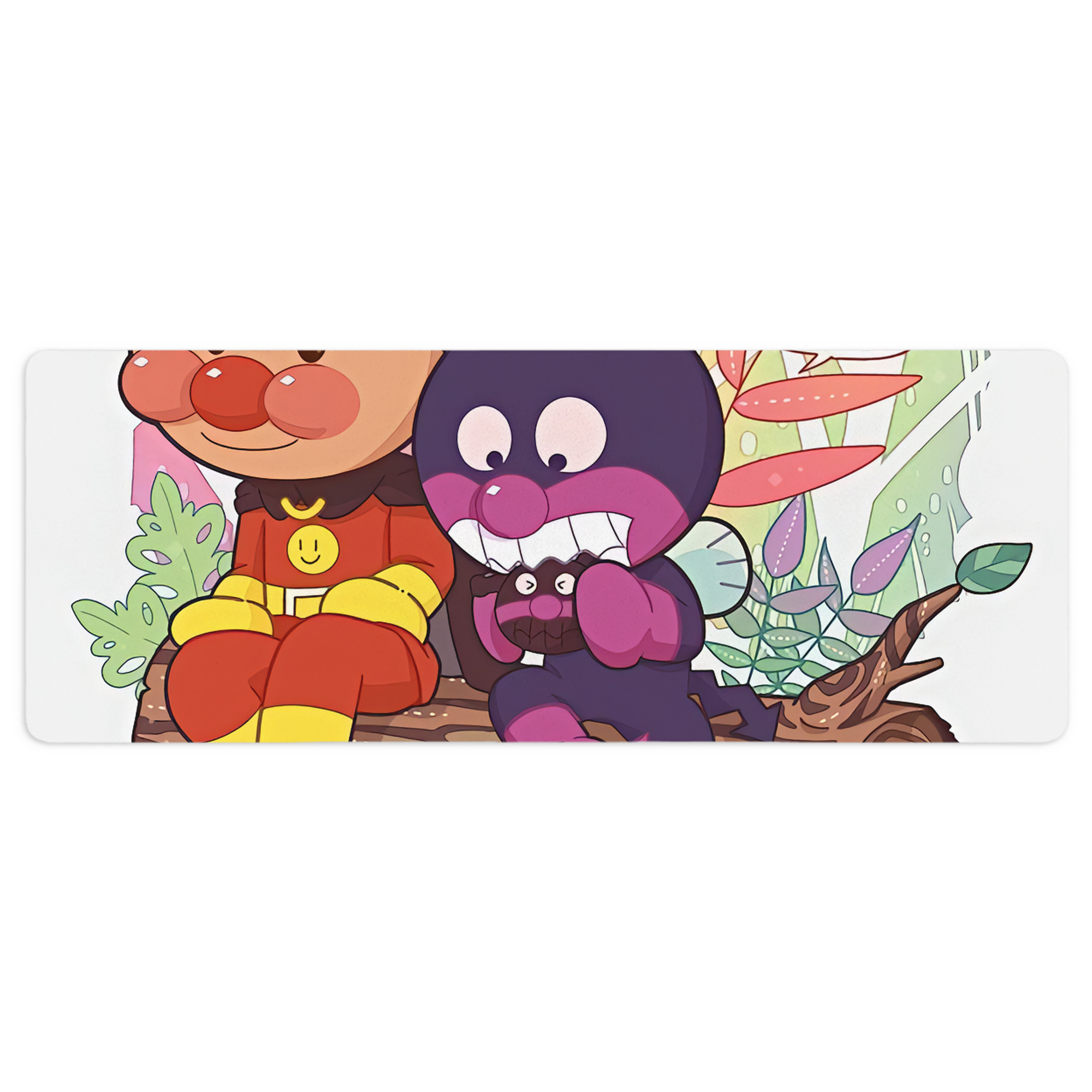 （画像用） アンパンマン Anpanman ステッチ加工 大判デスクマット／滑り止めマウスパッド