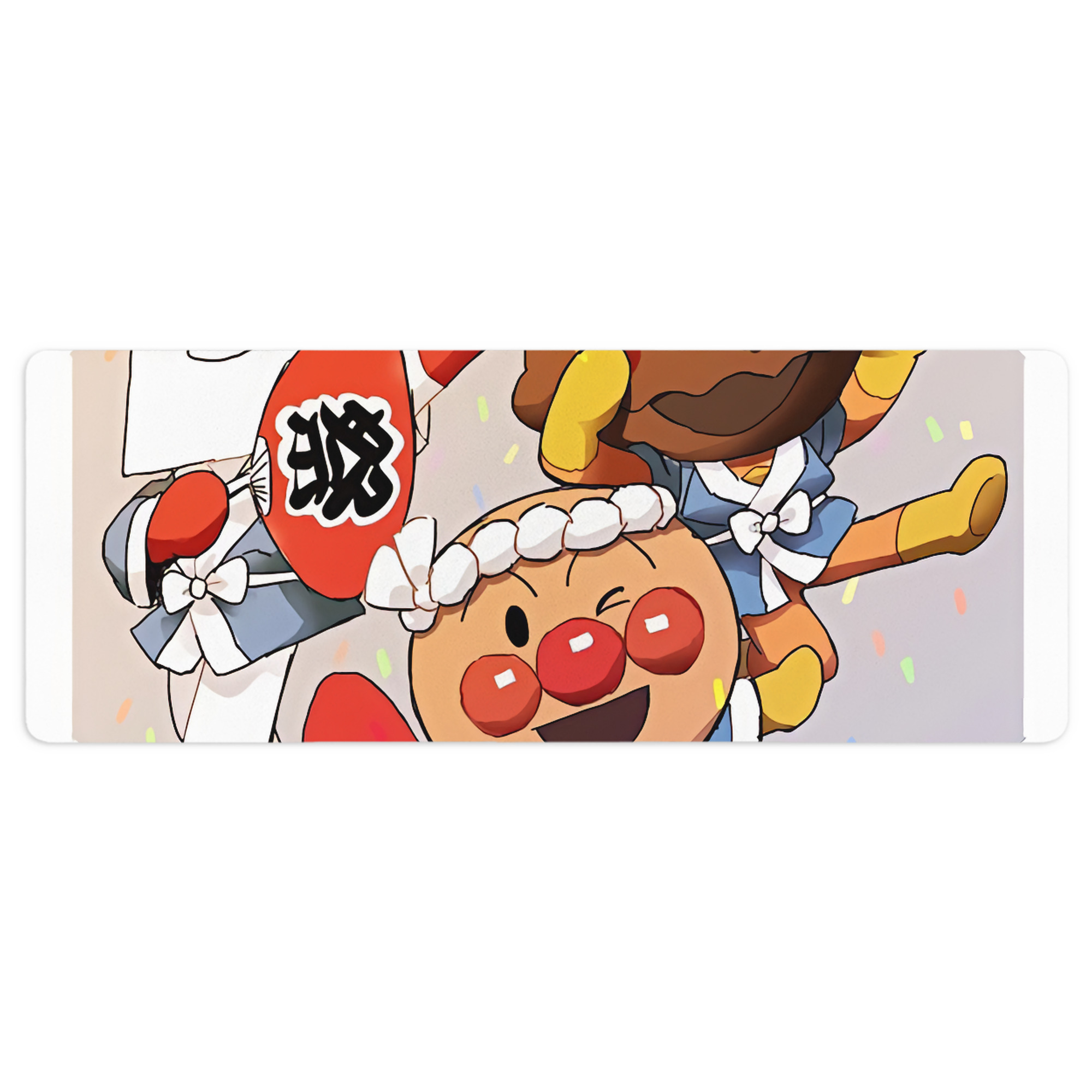 （画像用） アンパンマン Anpanman ステッチ加工 大判デスクマット／滑り止めマウスパッド