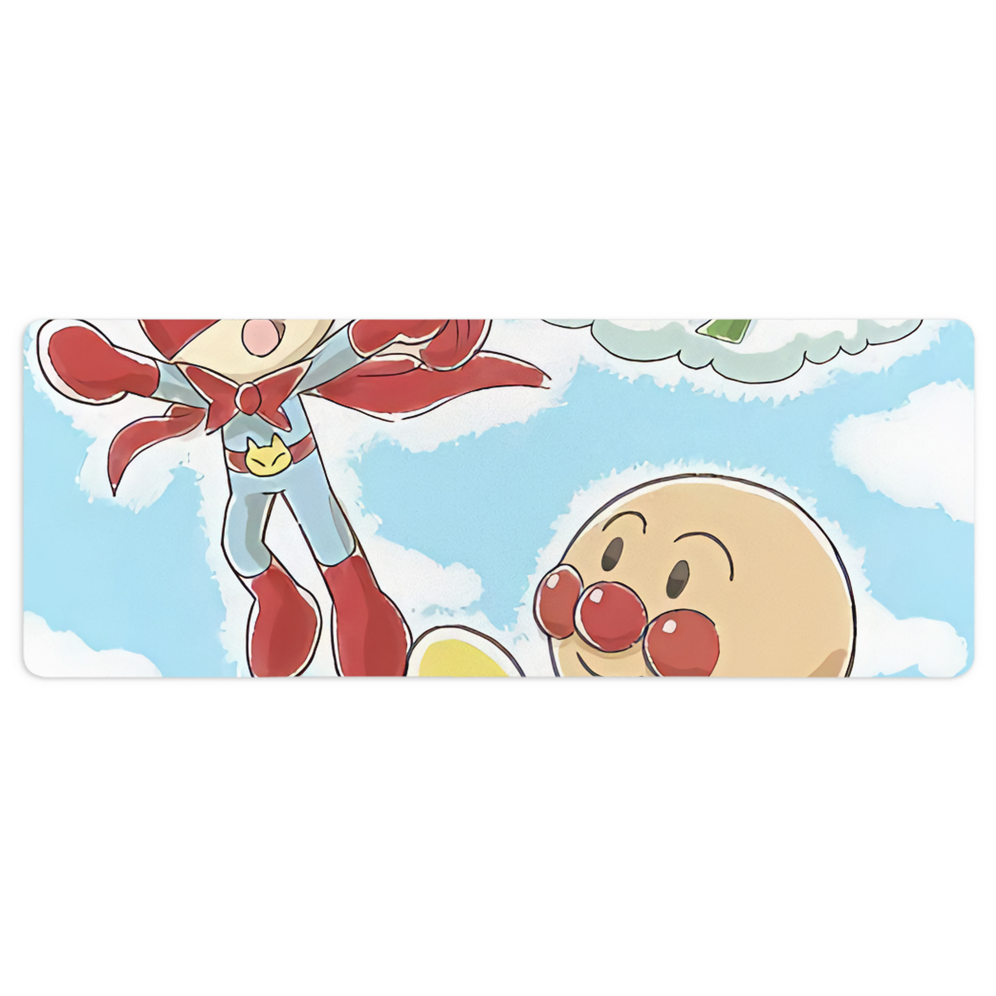 （画像用） アンパンマン Anpanman ステッチ加工 大判デスクマット／滑り止めマウスパッド