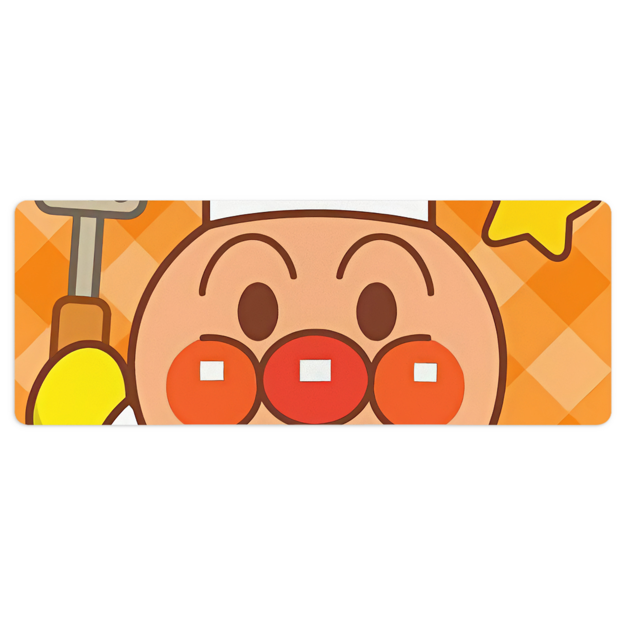 （画像用） アンパンマン Anpanman ステッチ加工 大判デスクマット／滑り止めマウスパッド