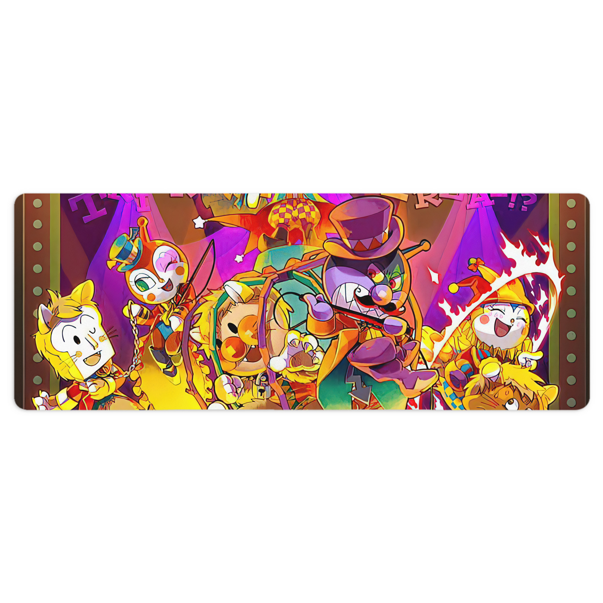 （画像用） アンパンマン Anpanman ステッチ加工 大判デスクマット／滑り止めマウスパッド