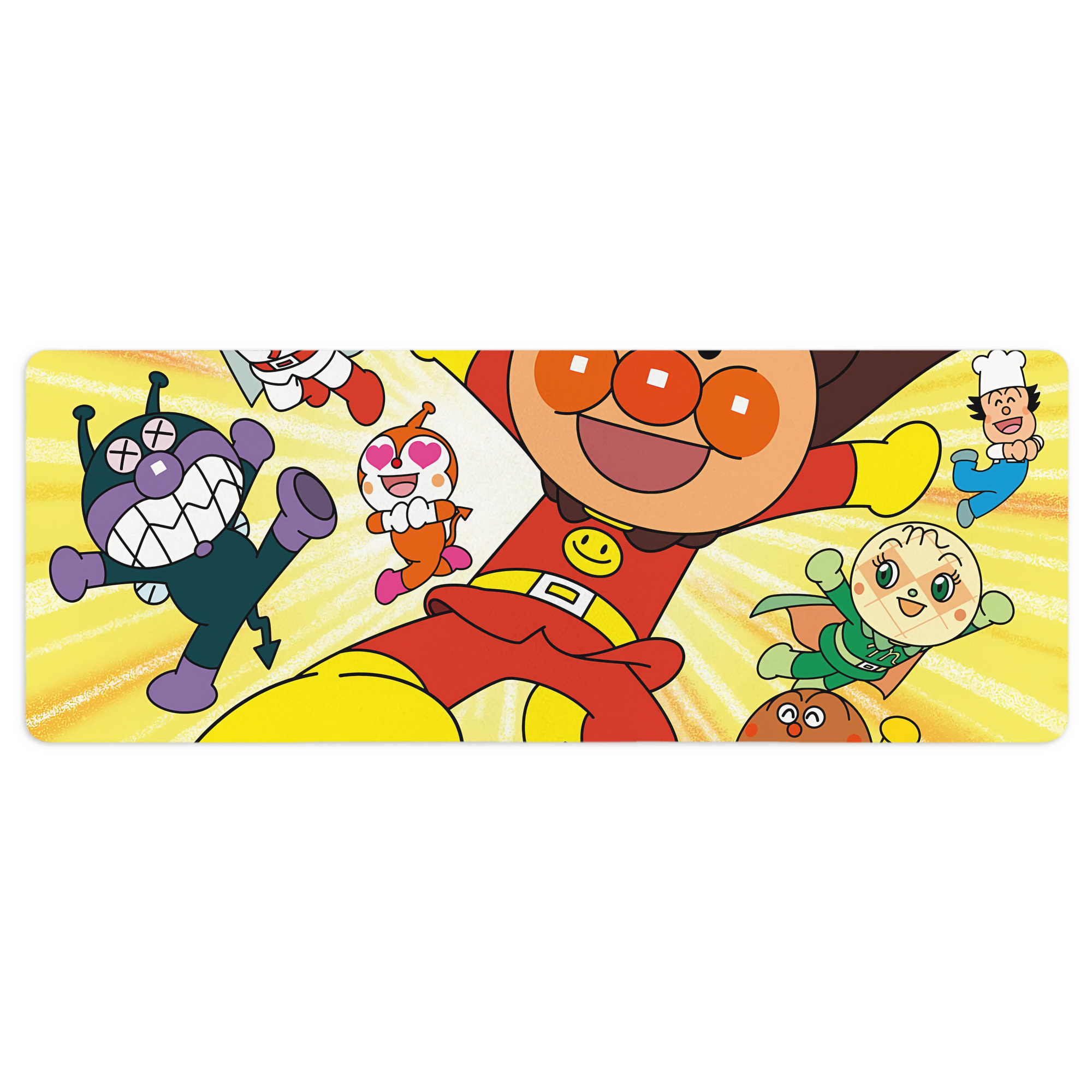 （画像用） アンパンマン Anpanman ステッチ加工 大判デスクマット／滑り止めマウスパッド