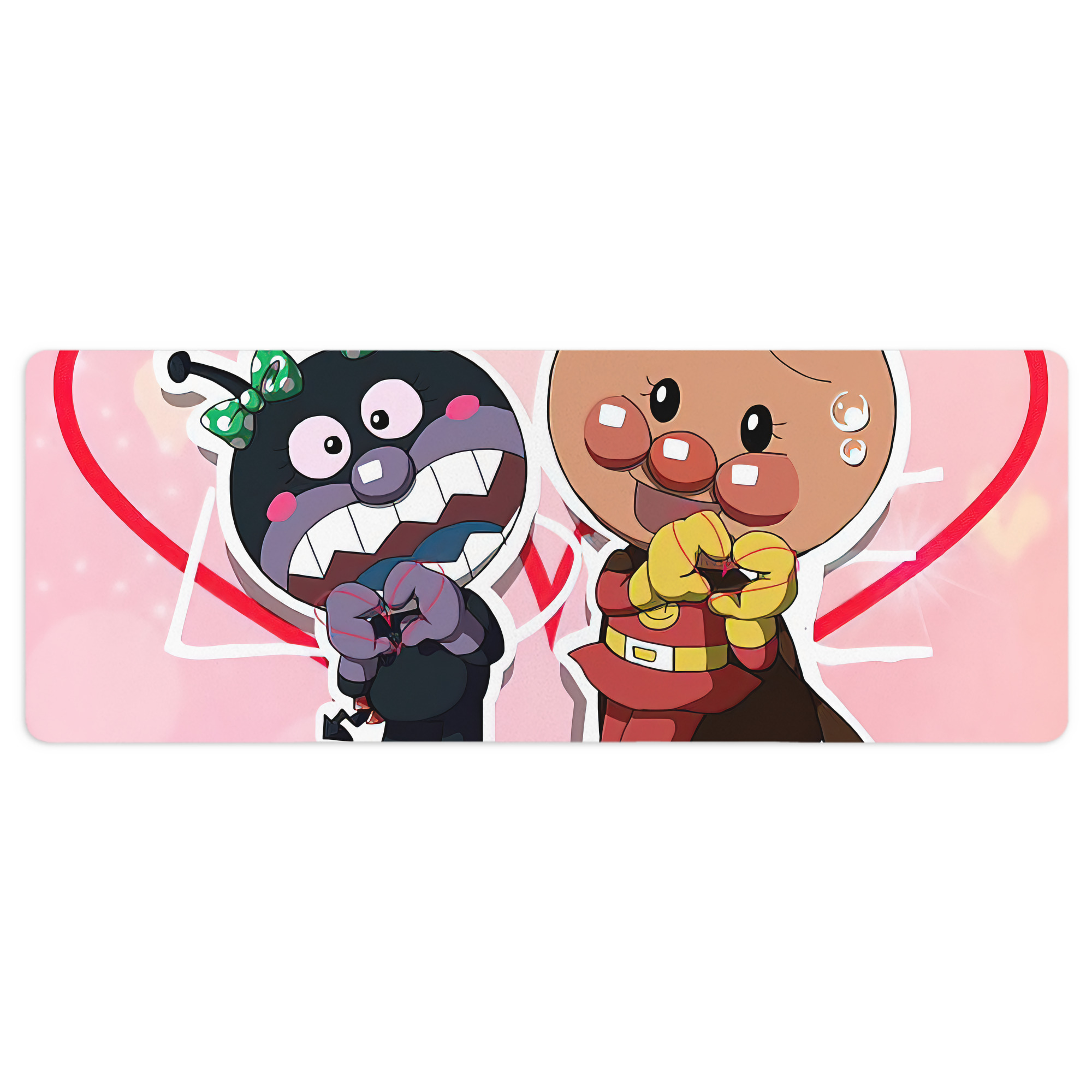 （画像用） アンパンマン Anpanman ステッチ加工 大判デスクマット／滑り止めマウスパッド