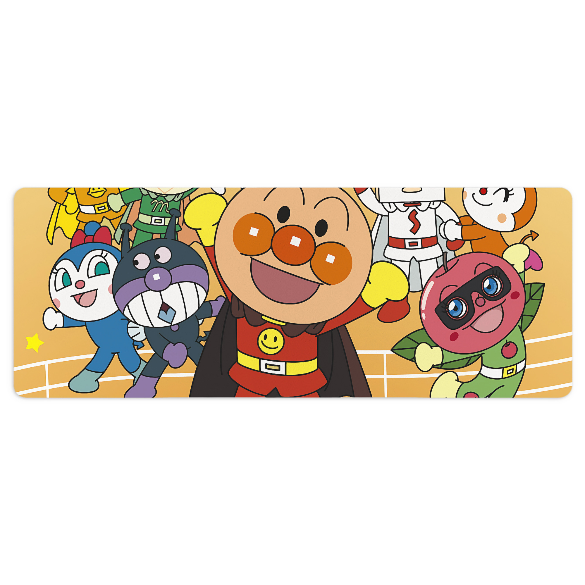 （画像用） アンパンマン Anpanman ステッチ加工 大判デスクマット／滑り止めマウスパッド