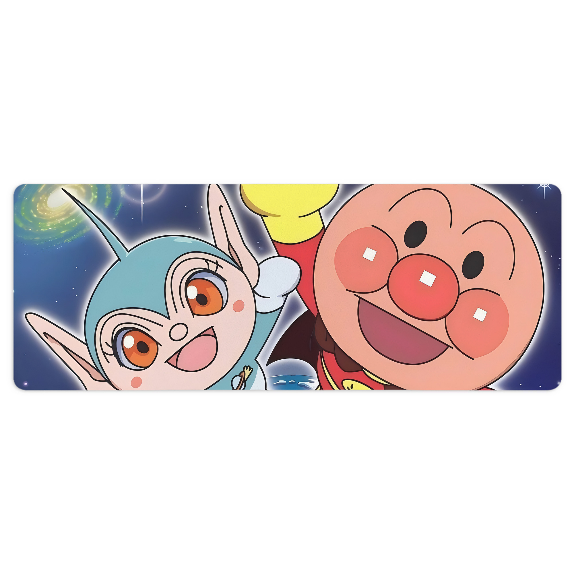 （画像用） アンパンマン Anpanman ステッチ加工 大判デスクマット／滑り止めマウスパッド