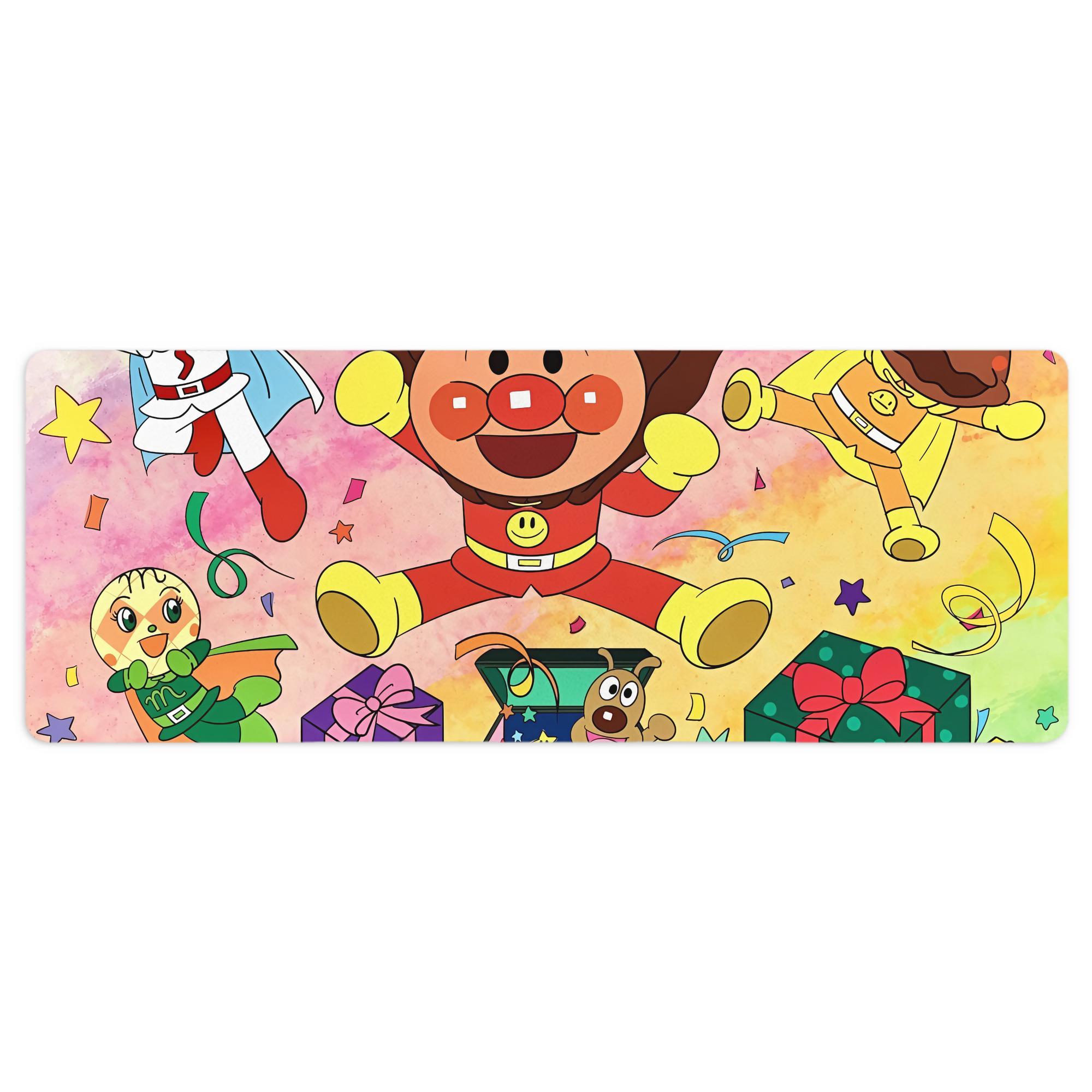 （画像用） アンパンマン Anpanman ステッチ加工 大判デスクマット／滑り止めマウスパッド