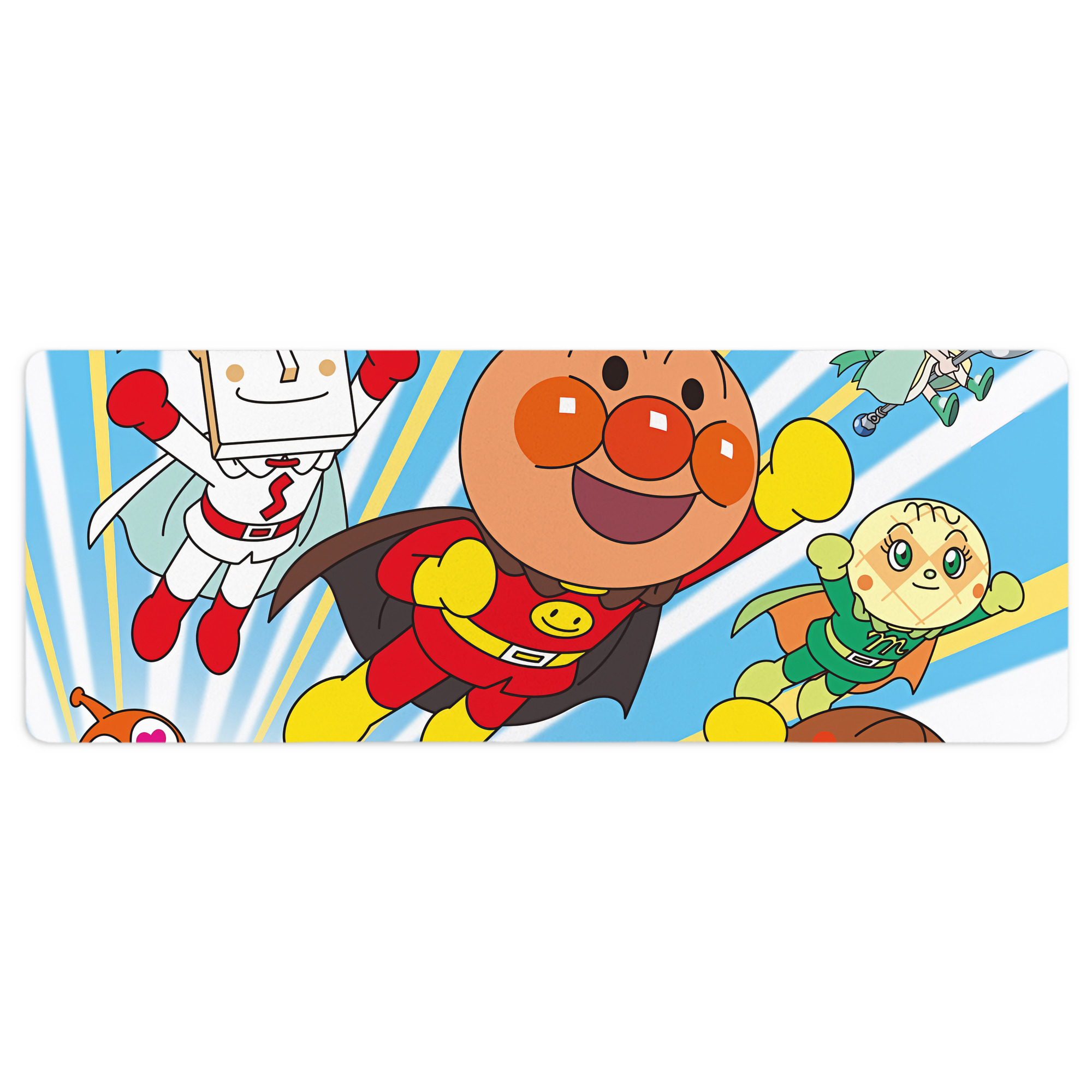 （画像用） アンパンマン Anpanman ステッチ加工 大判デスクマット／滑り止めマウスパッド
