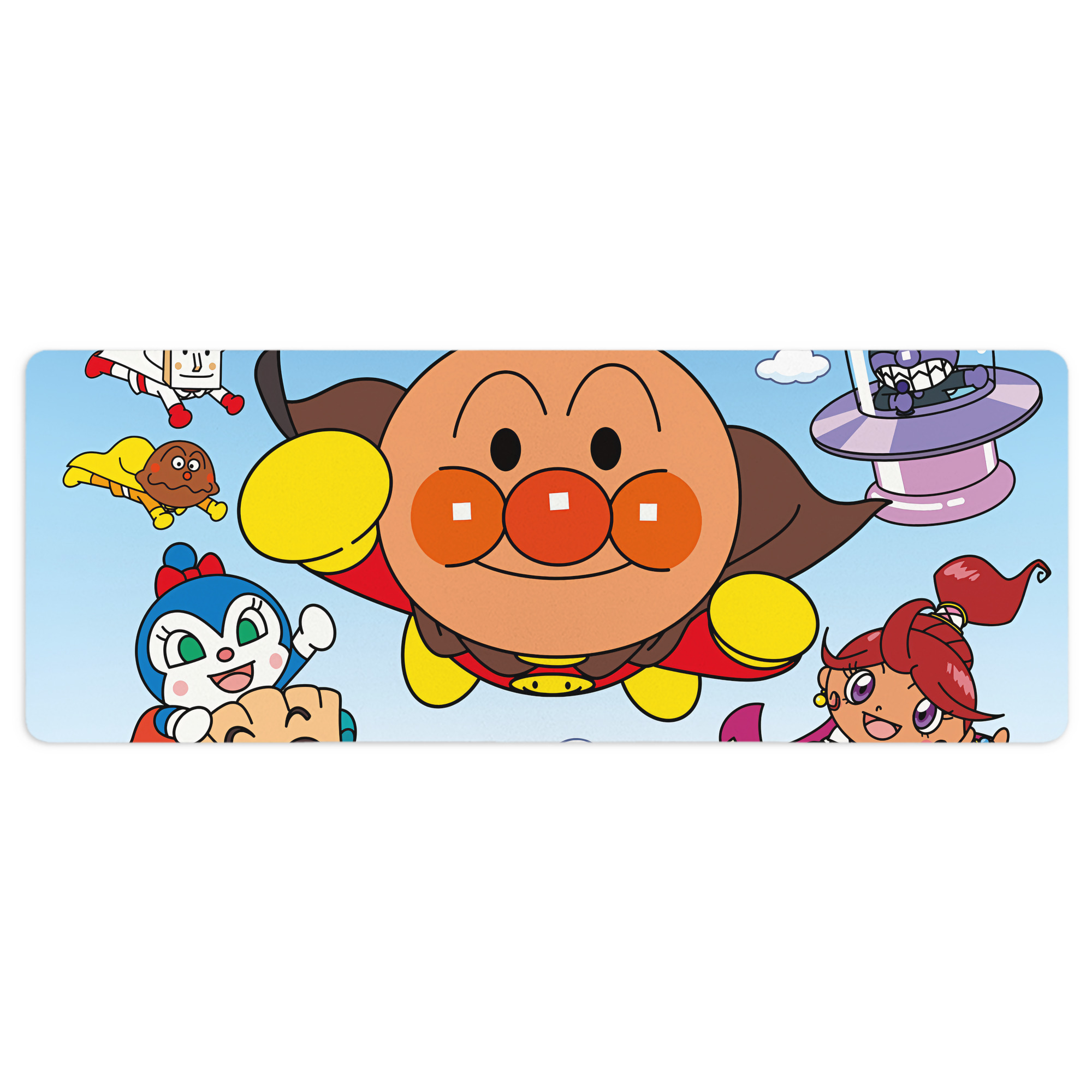 （画像用） アンパンマン Anpanman ステッチ加工 大判デスクマット／滑り止めマウスパッド
