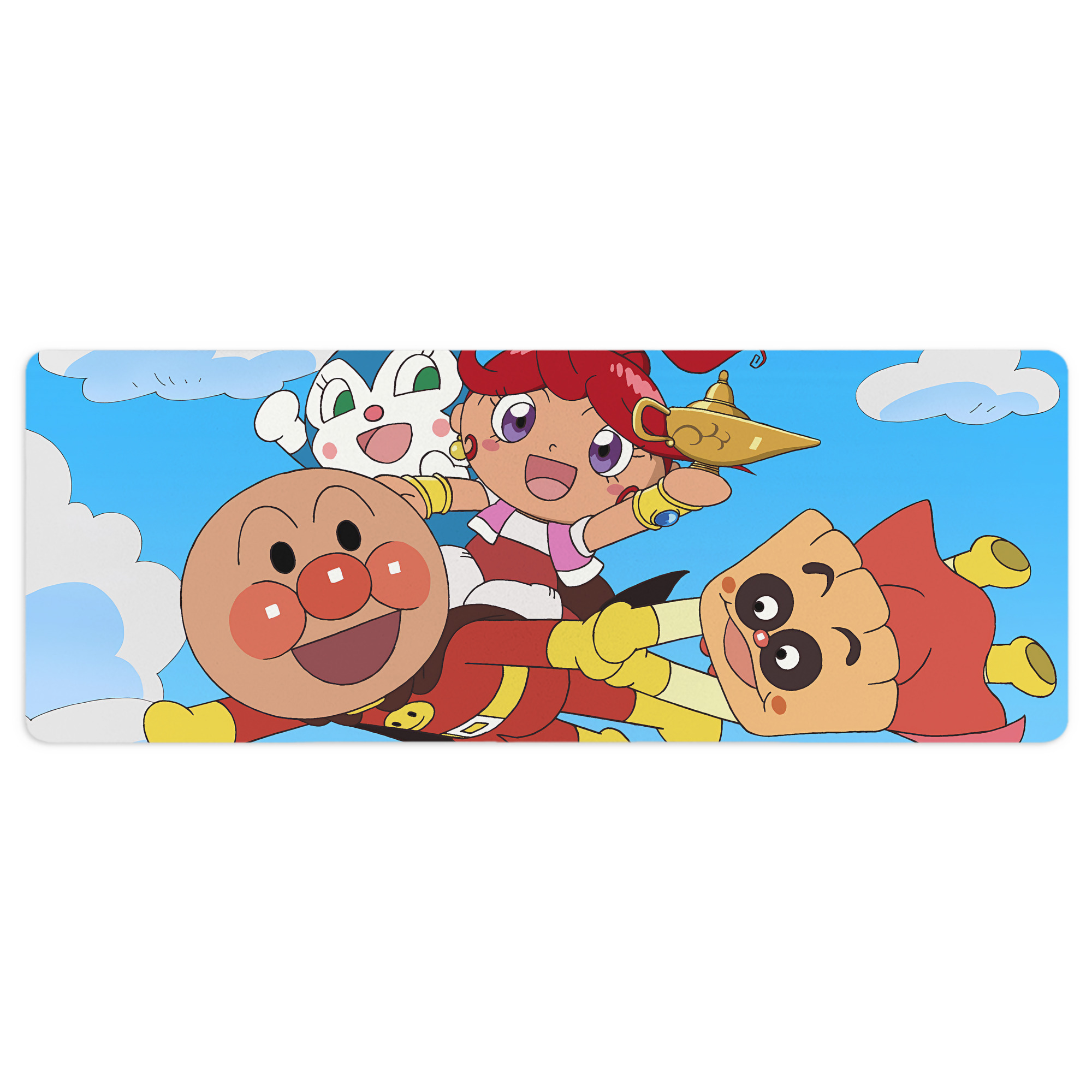 （画像用） アンパンマン Anpanman ステッチ加工 大判デスクマット／滑り止めマウスパッド