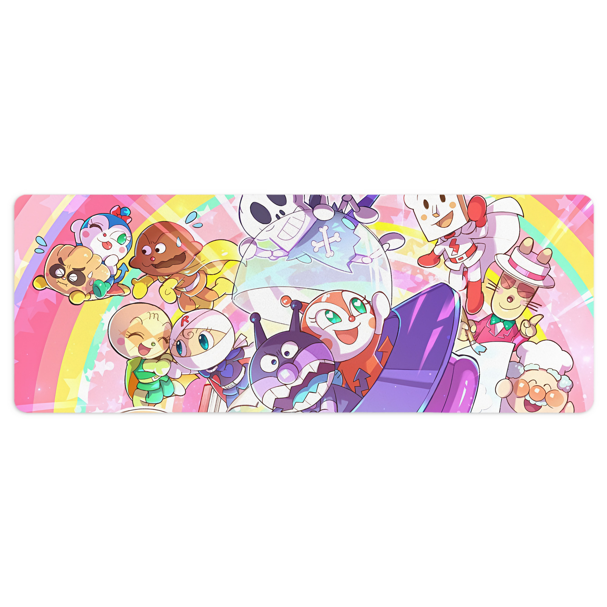 （画像用） アンパンマン Anpanman ステッチ加工 大判デスクマット／滑り止めマウスパッド