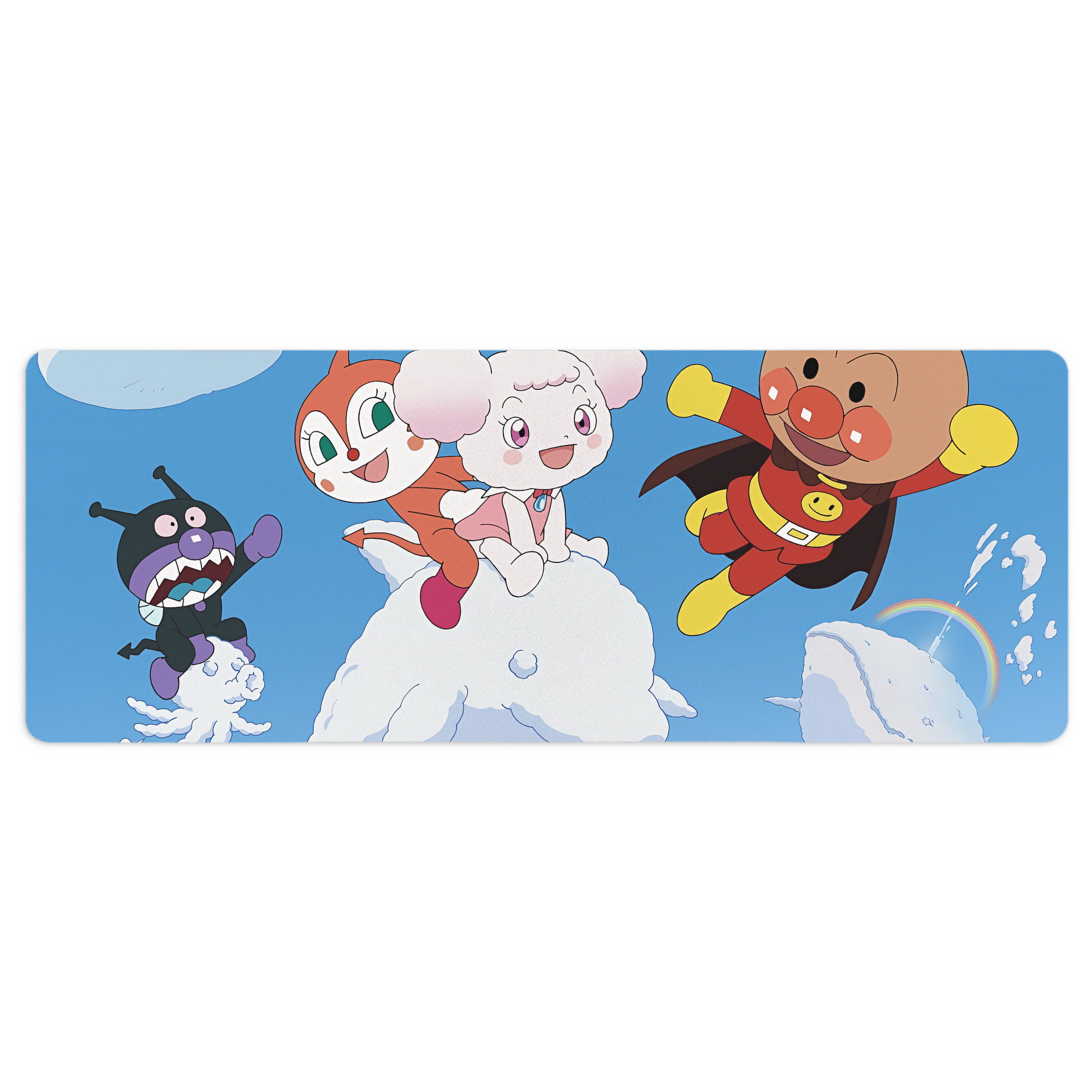 （画像用） アンパンマン Anpanman ステッチ加工 大判デスクマット／滑り止めマウスパッド