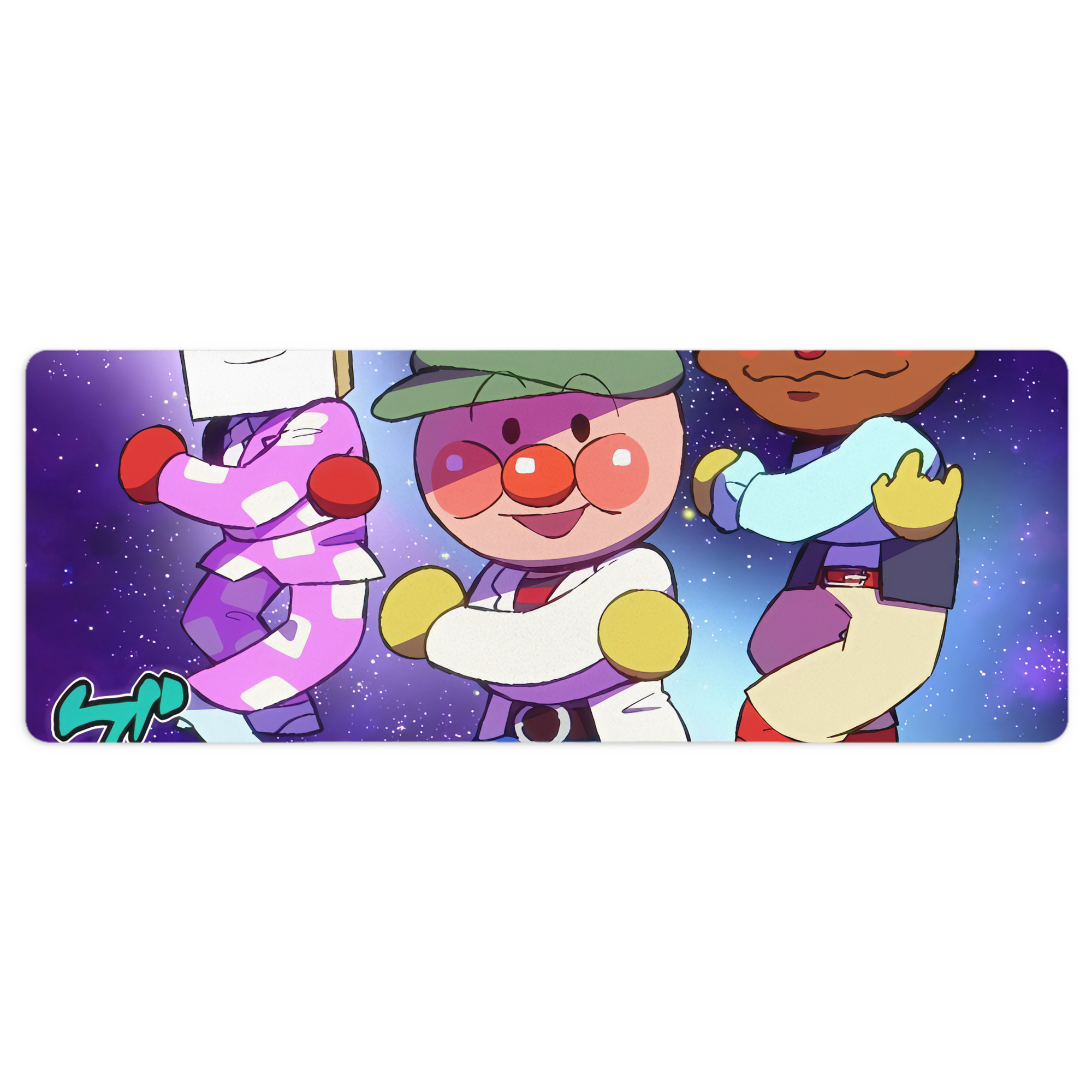 （画像用） アンパンマン Anpanman ステッチ加工 大判デスクマット／滑り止めマウスパッド